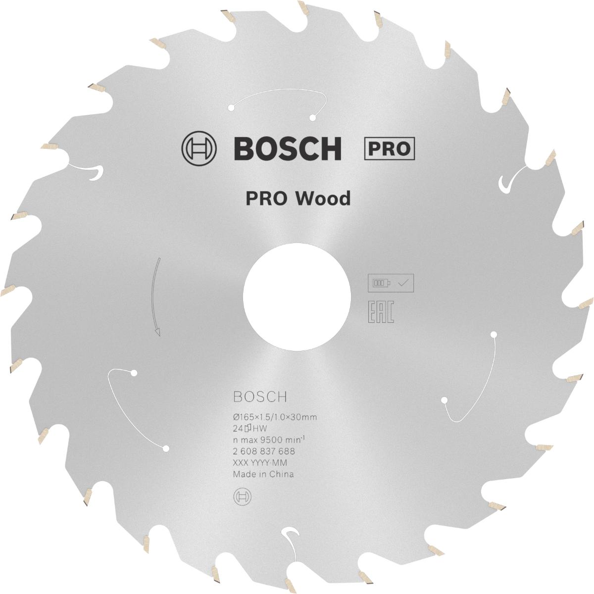 Bosch PRO Akku-Kreissägeblatt Standard for Wood H 160x20 T12, ø außen 165 mm