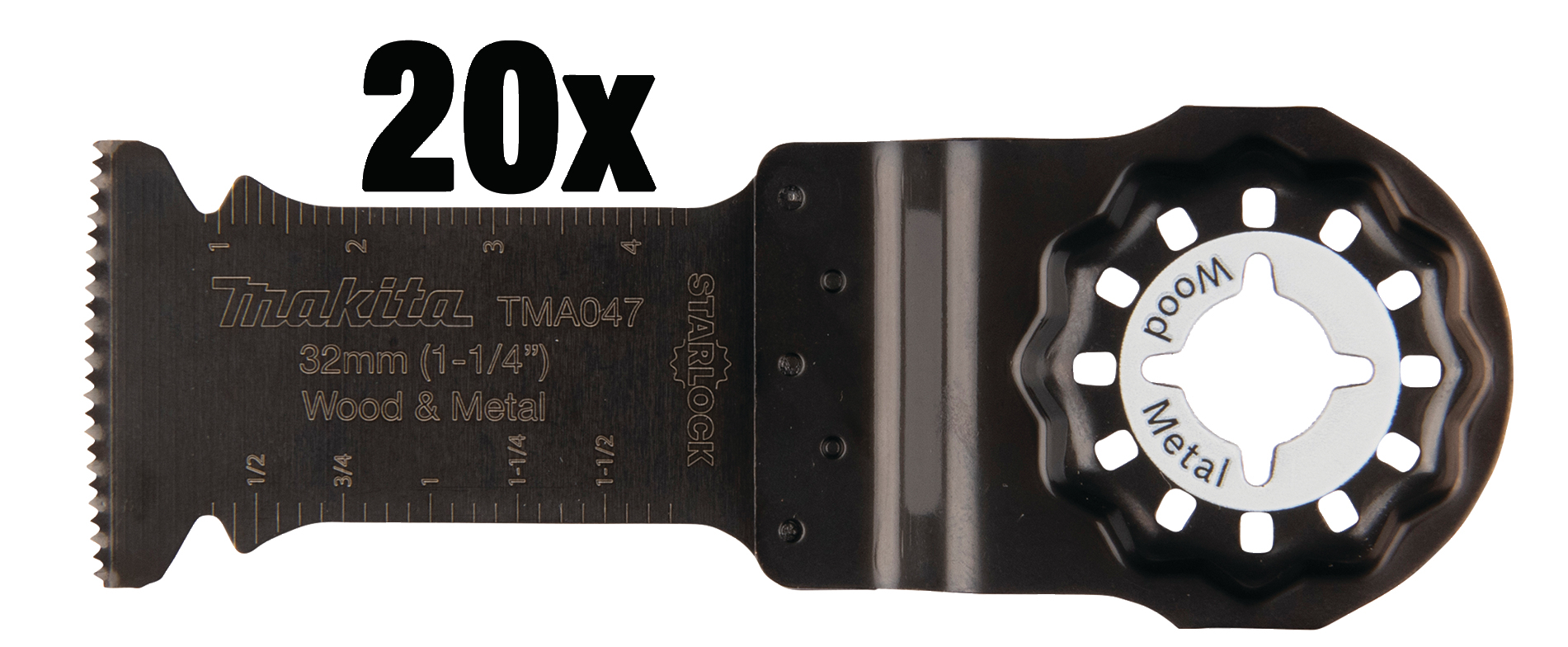 Makita Tauchsägeblatt, TMA047 - 32x50 mm - 1,3 mm für Metal und Holz, 20 Stück