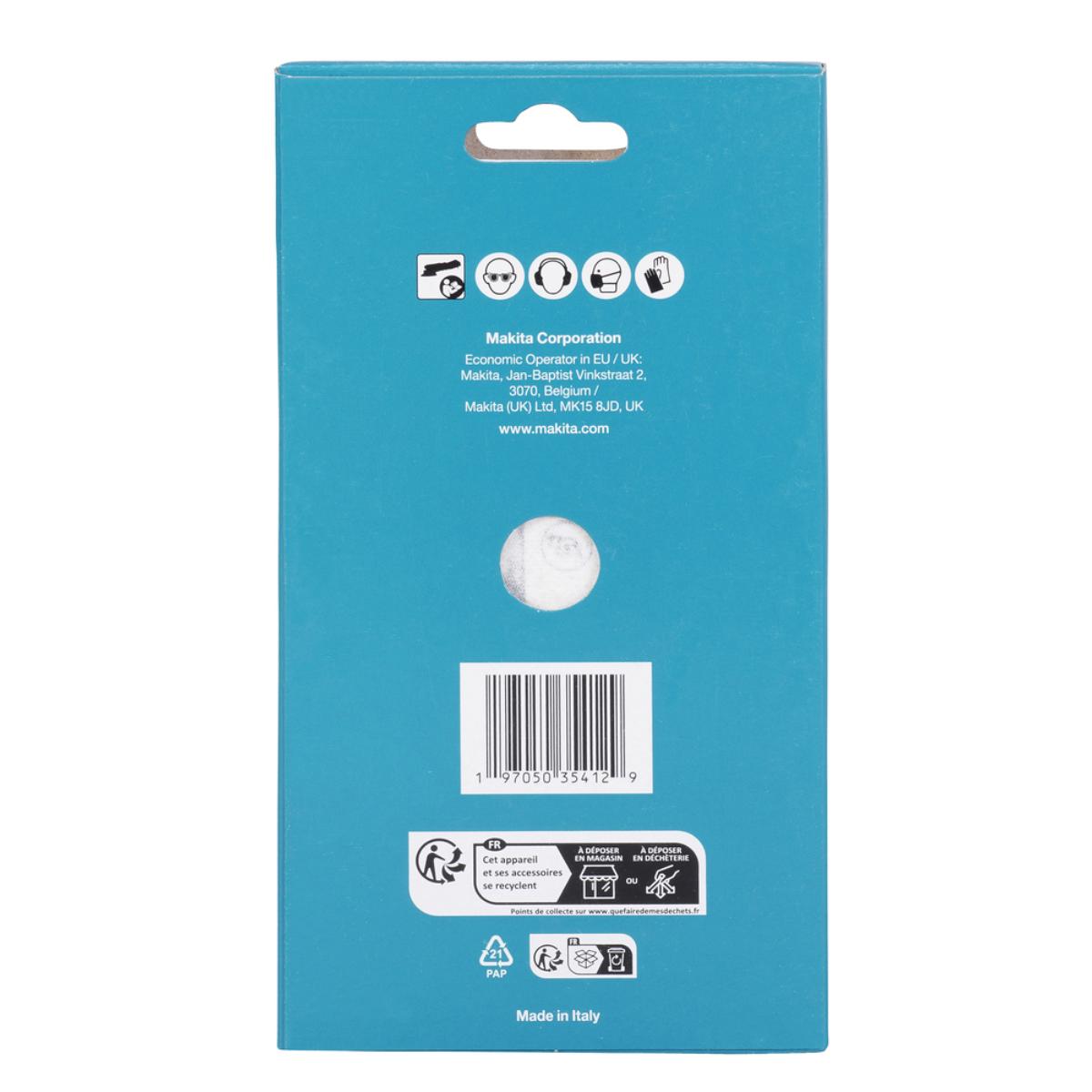 Makita Schleifpapier 100x150mm, Körnung A60,Klett, 7 Loch, 10 Stück