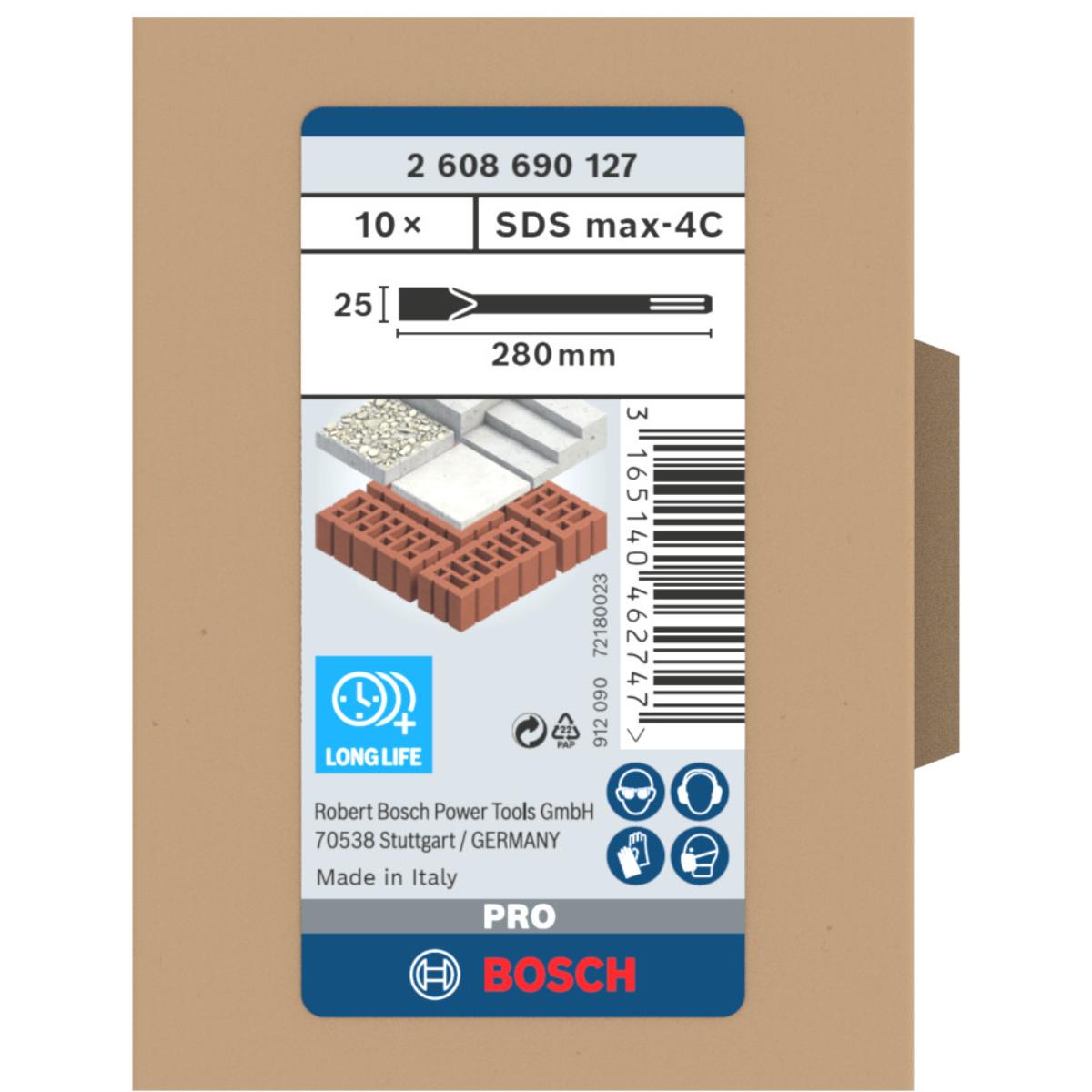 Bosch PRO Flachmeißel mit SDS max-Aufnahme, Meißelschneide 25mm