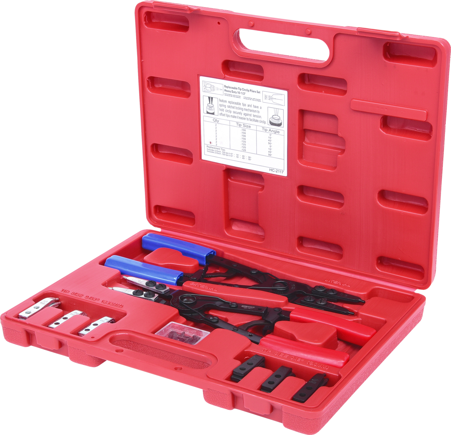 KS Tools Sicherungszangen-Satz mit Ratschenfunktion, 20-tlg
