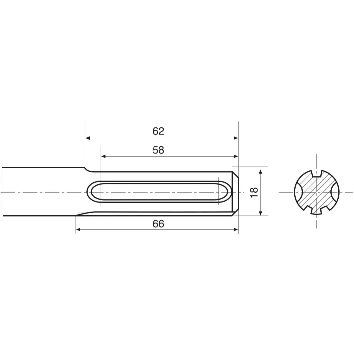 Rennsteig Zahneisen für Elektrohämmer SDS max, 32 x 300 mm