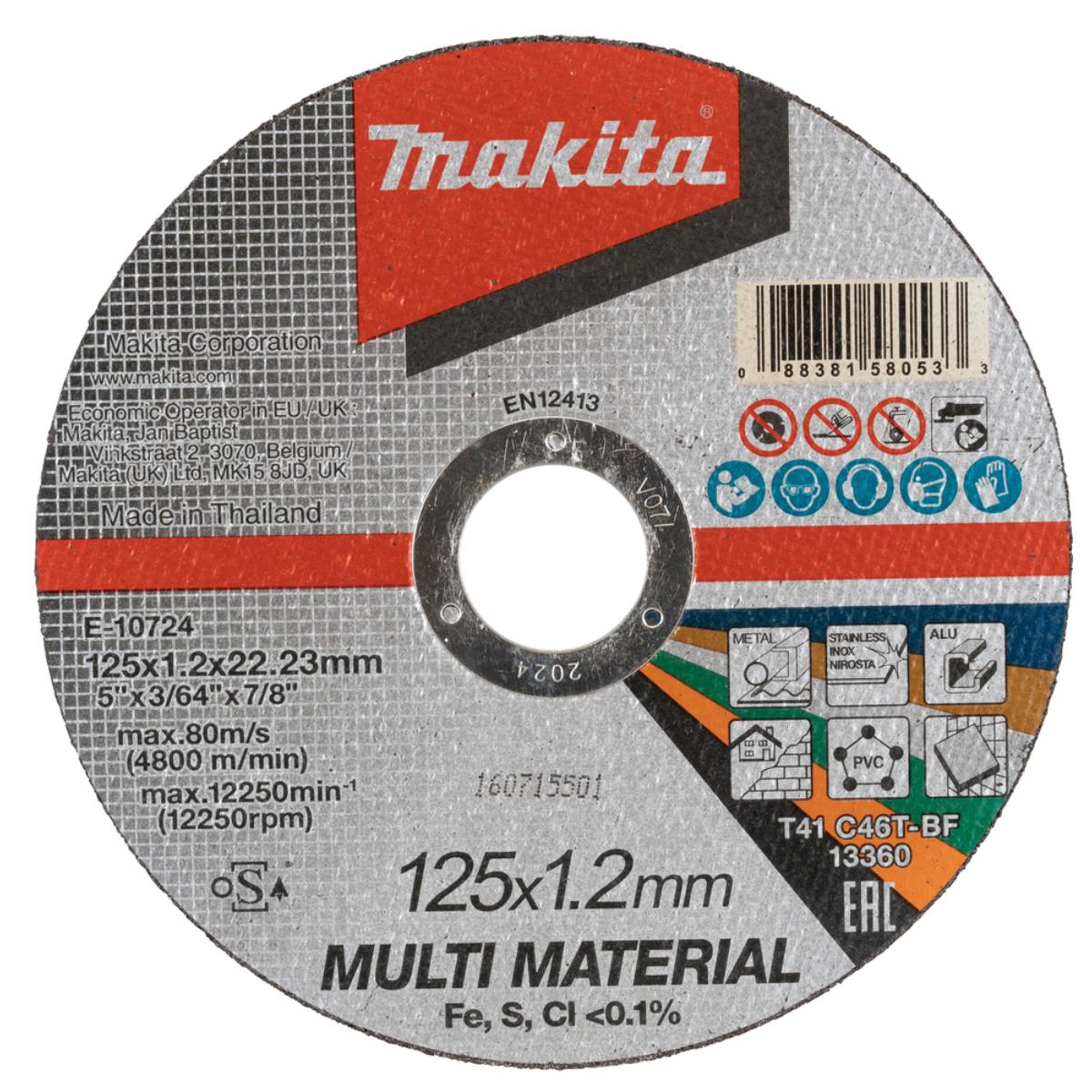 Makita Trennscheibe 125 x 1,2 mm - Multimaterial - E-10724