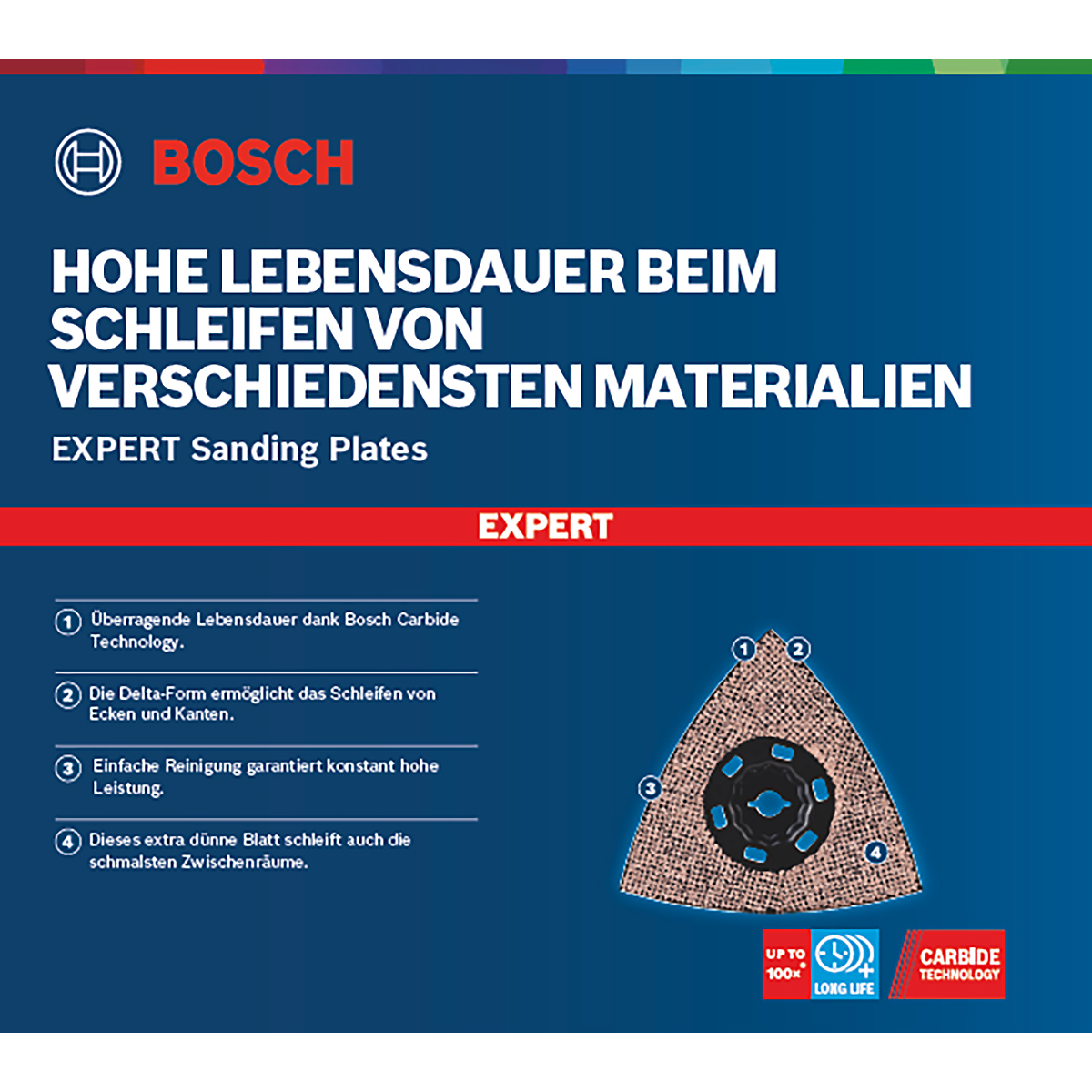 Bosch EXPERT Schleifplatte MAVZ 116 RT6 Blatt für Multifunktionswerkzeuge