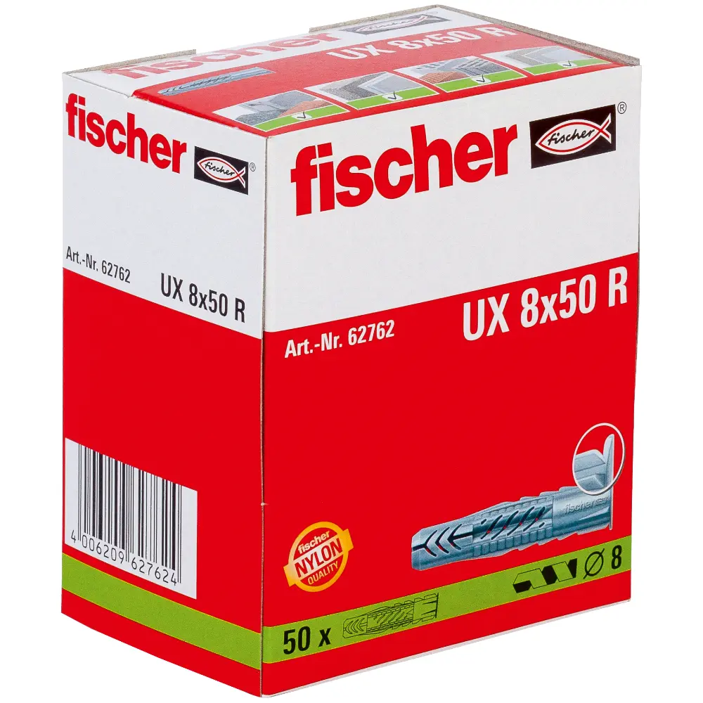 Fischer Universaldübel UX 8x50 R mit Rand (50)