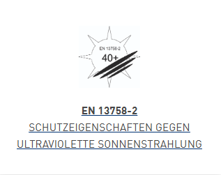 Schutzschild, gegen UVA, UV-Schutz, Sonnenstrahlung, EN 13758-2