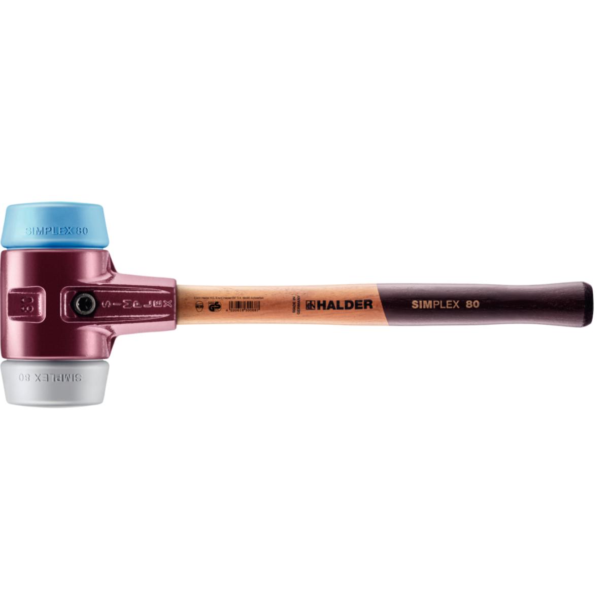 HALDER SIMPLEX - Schonhammer mit TE-Gehäuse und Holzstiel, TPE-mid / TPE-soft
