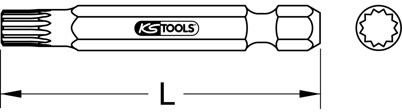 KS TOOLS 1/4" Bit XZN