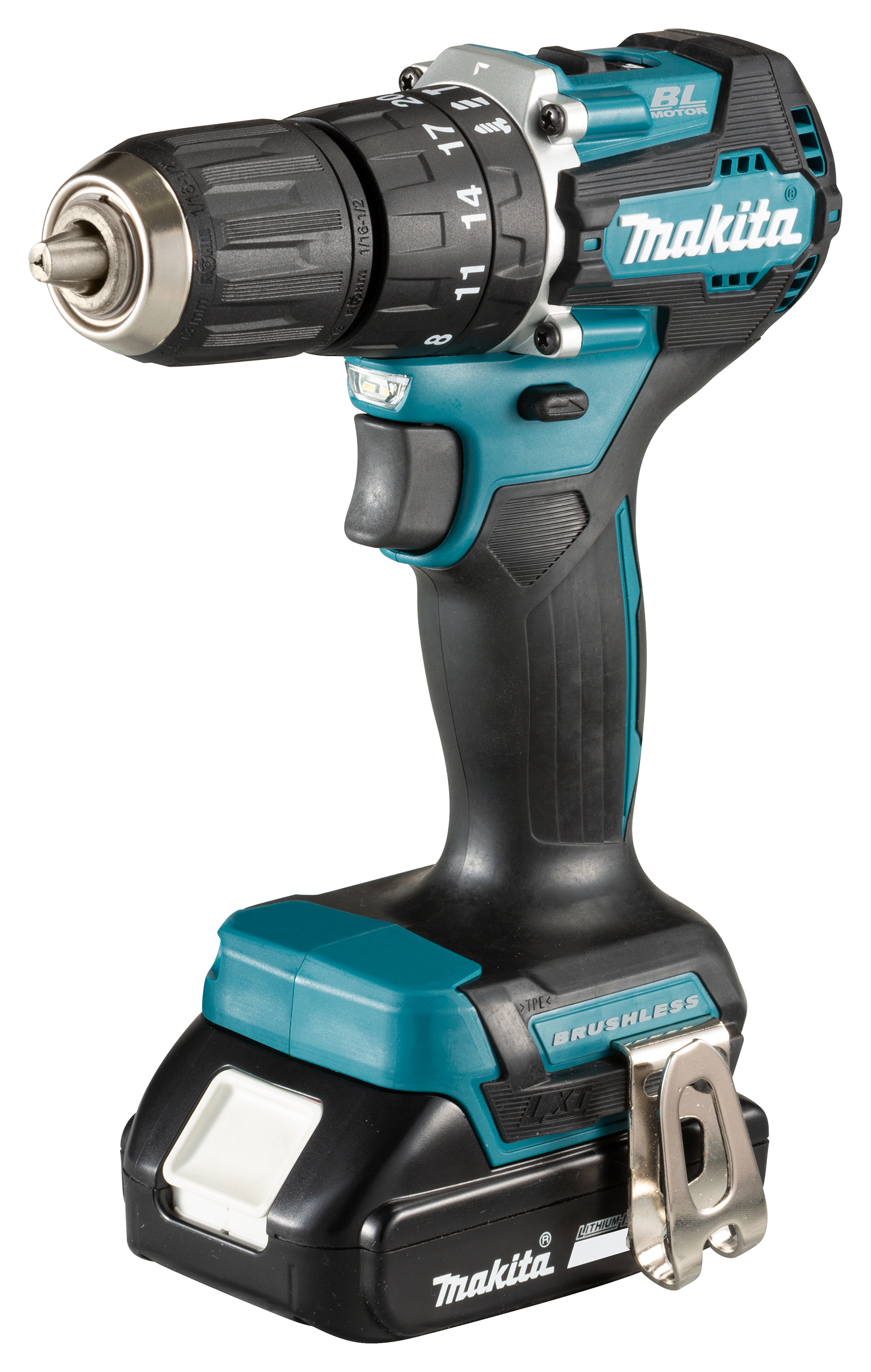 Makita Akku-Schlagbohrschrauber LXT 18V / 2,0 Ah, 2 Akkus + Ladegerät im MAKPAC- DHP487RAJ