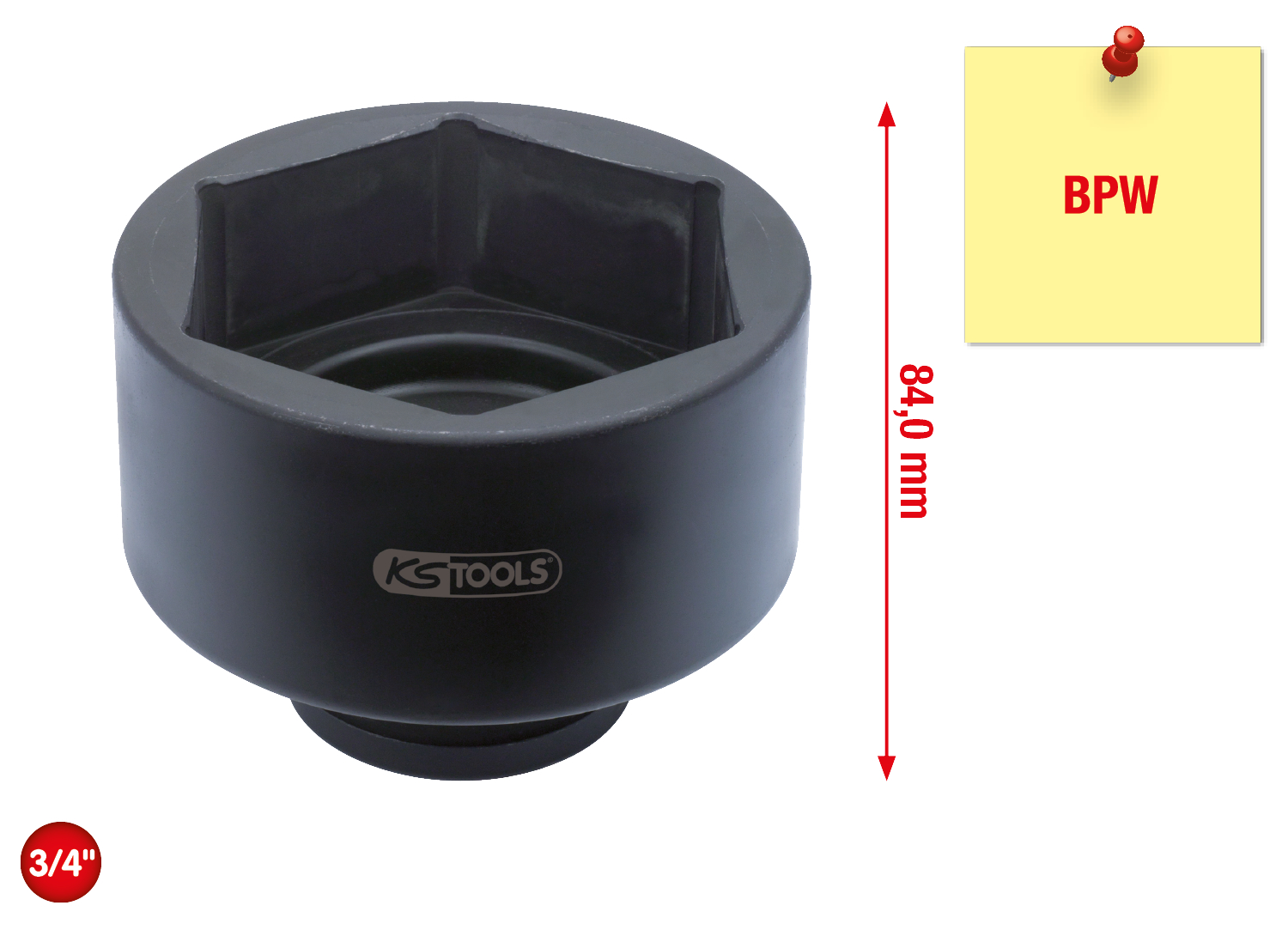 KS Tools 3/4" Achsmuttern-Schlüssel für BPW