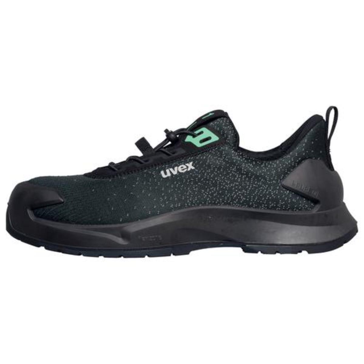 uvex 1 x-craft Sicherheitsschuh Halbschuhe S1 PL, schwarz/grün