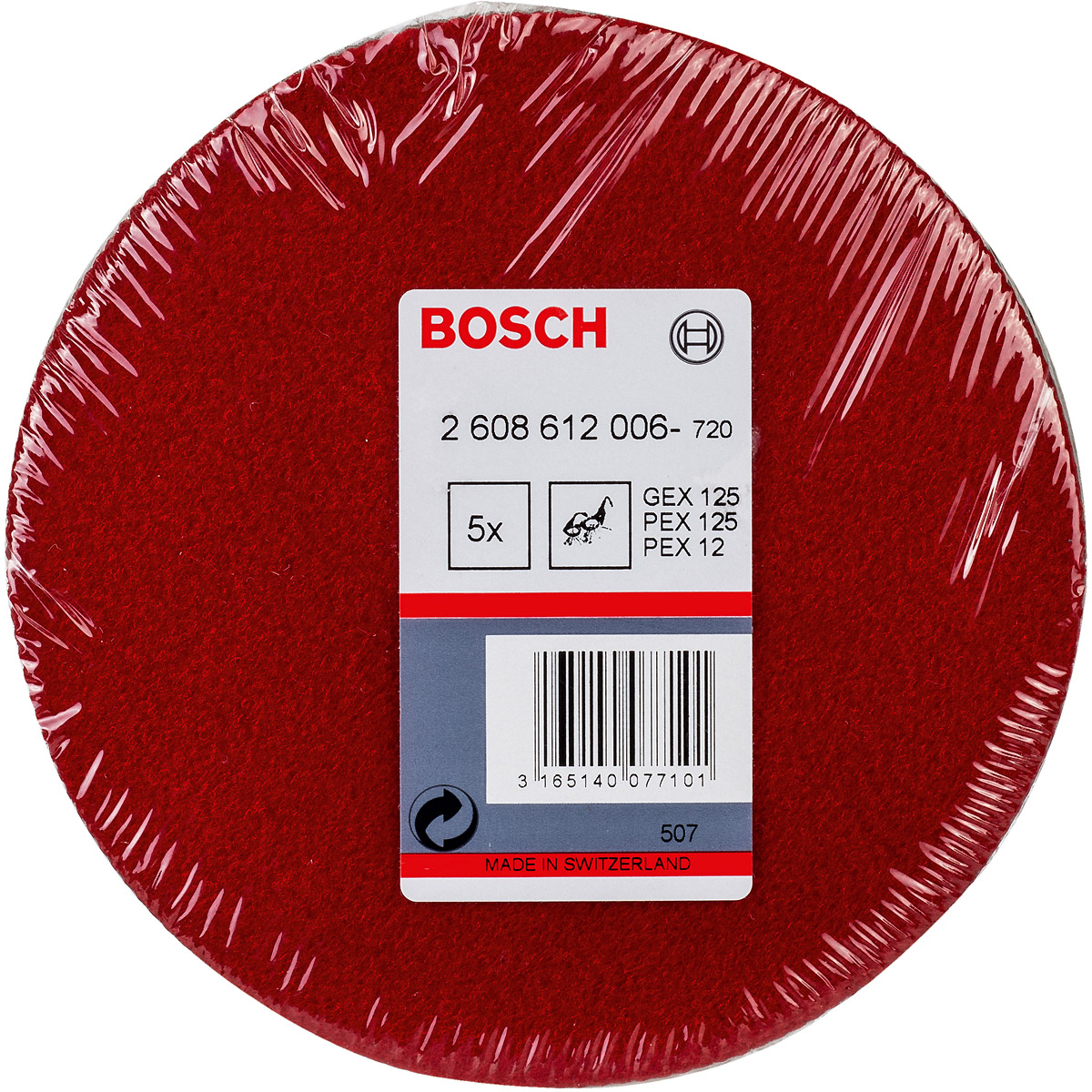 Bosch Polierfilz für Exzenterschleifer, Klett fein