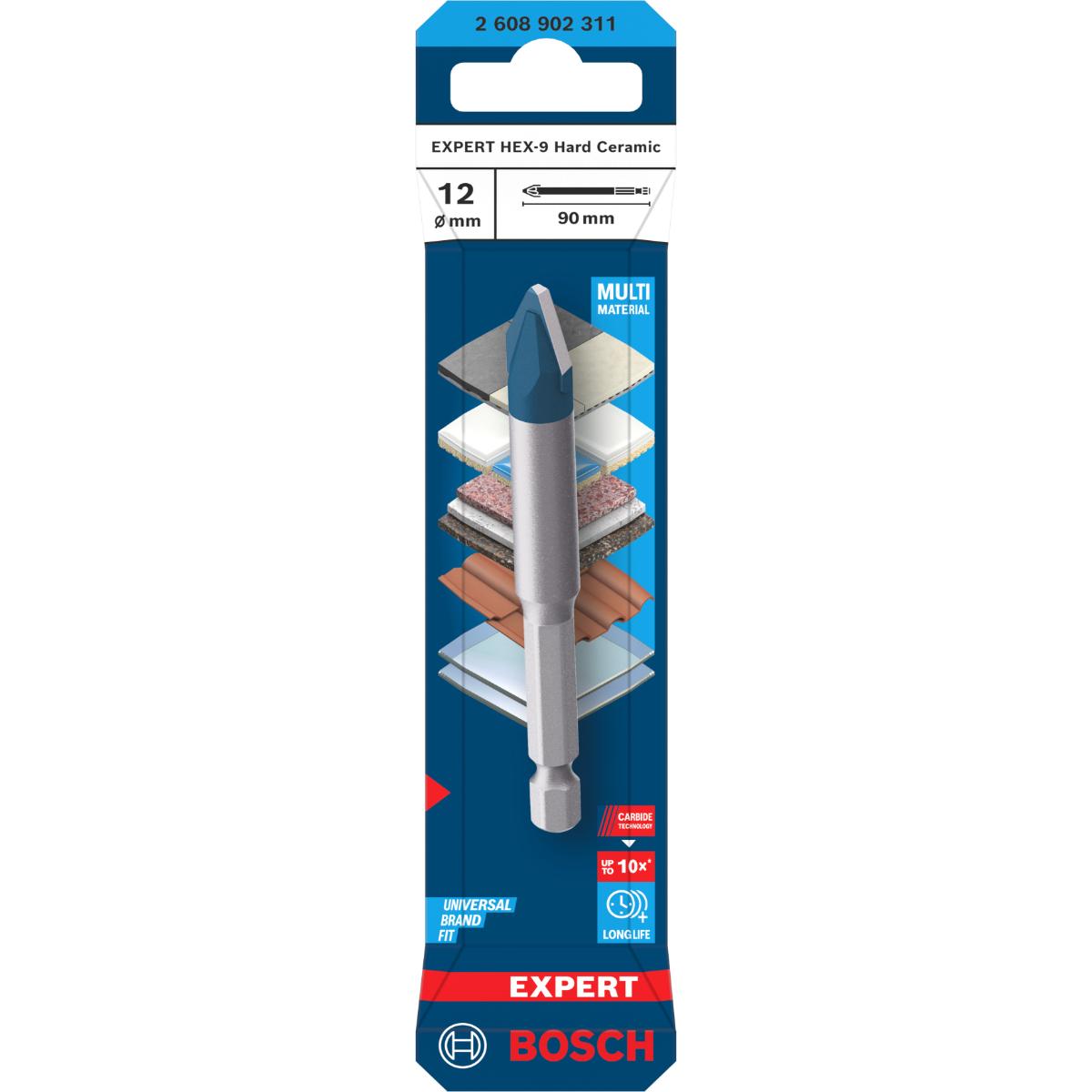Bosch EXPERT HEX-9 Hard Ceramic Bohrer, 12 x 90 mm