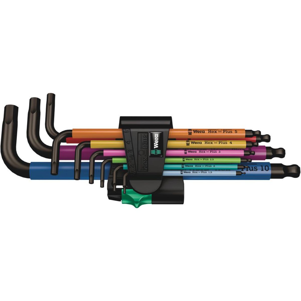 Wera 950/9 Hex-Plus Multicolour 1 SB Winkelschlüsselsatz, metrisch, BlackLaser, 9-teilig