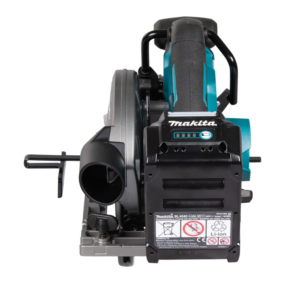 Makita Akku-Handkreissäge 57 mm 40V max. / 2,5 Ah, 2 Akkus + Ladegerät HS012GD201