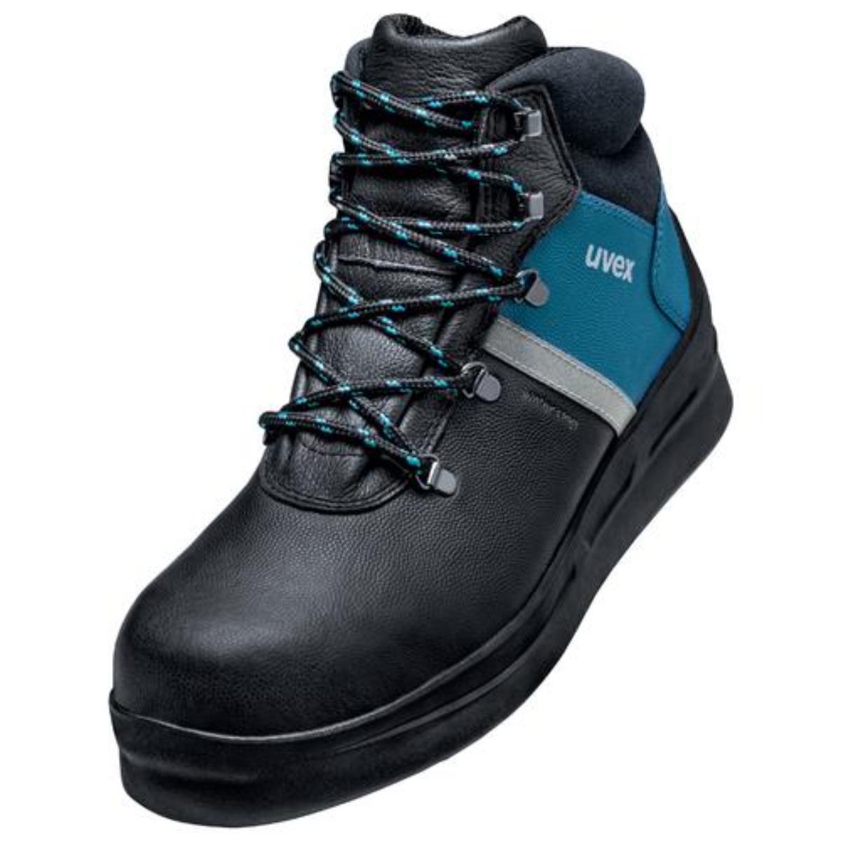 uvex 3 asphaltpro Sicherheitsschuhasphaltpro Schnürstiefel S3, schwarz/blau