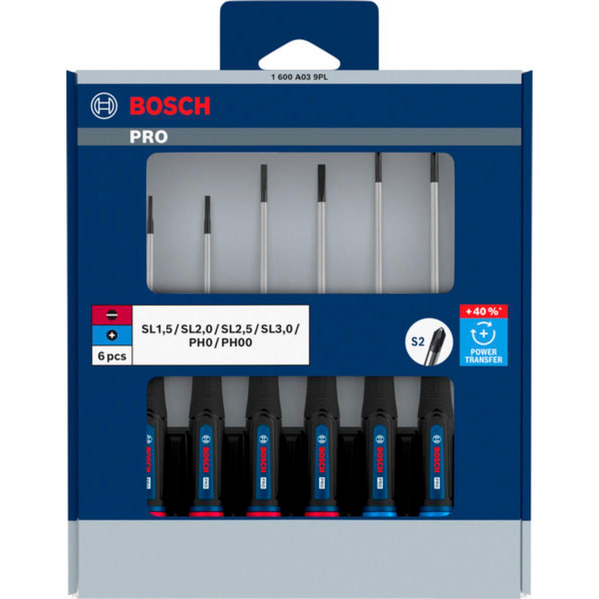 Bosch PRO Präzisionsschraubendreher PH/SL, 6-teilges Set
