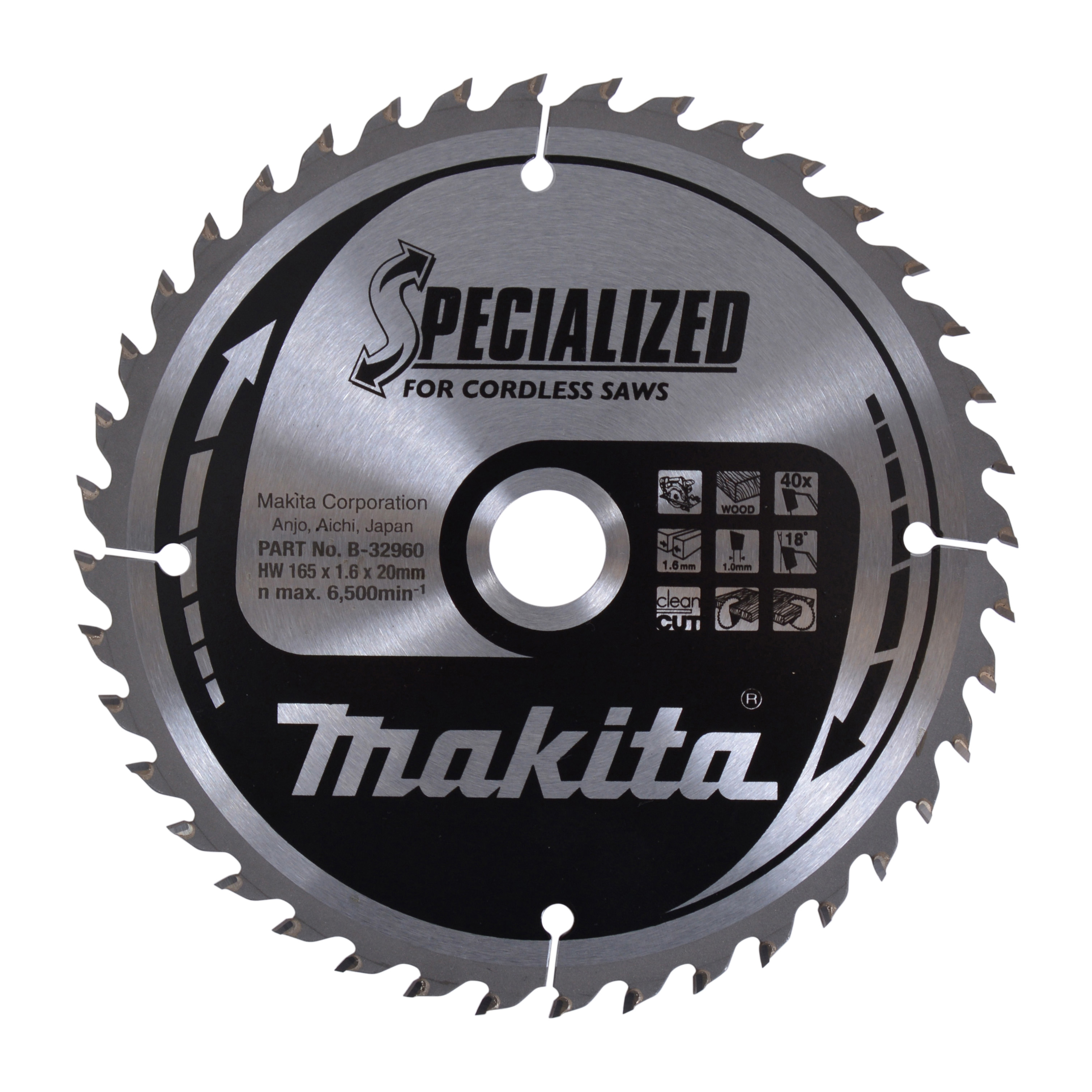 Makita SPECIALIZED Sägeb.165x20x40Z - B-32960