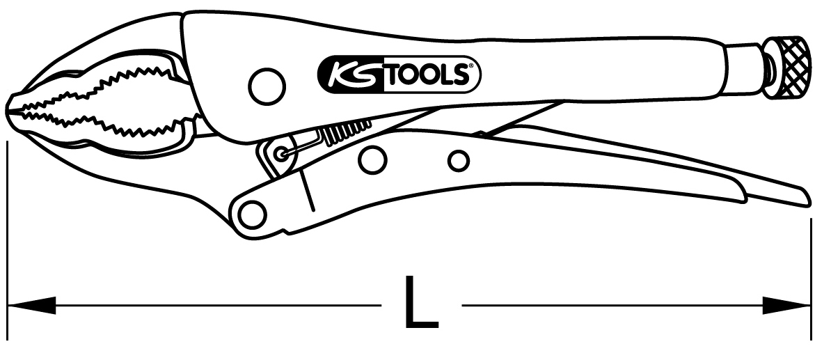 KS Tools Maul-Gripzange mit Drahtschneider