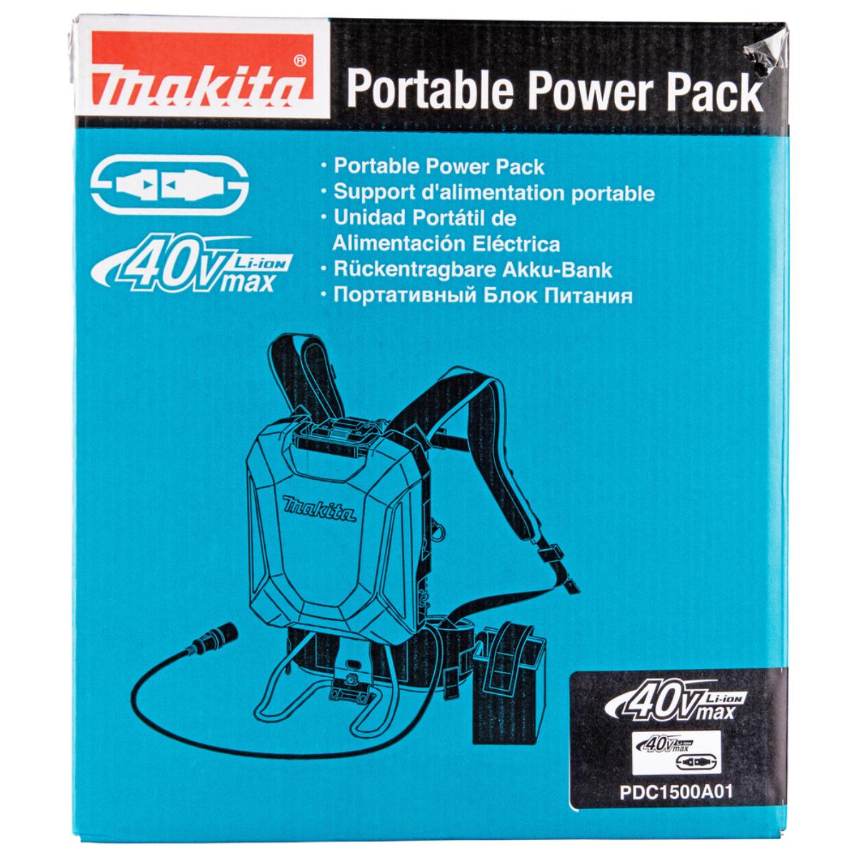 Makita Rückentragbarer Akku 2x18V/40V max./PDC-Connector - 1.500 Wh - PDC1500A01
