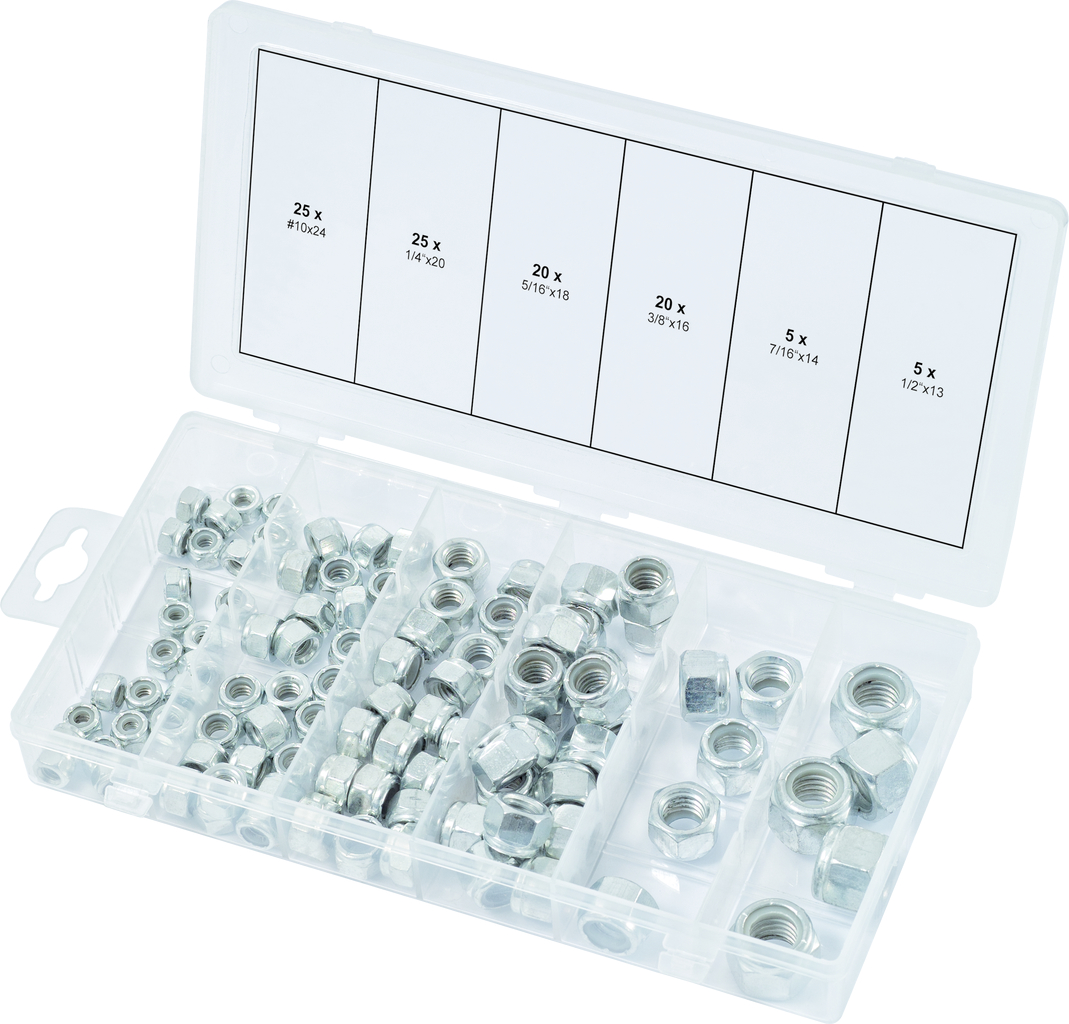 KS Tools Sortiment Muttern, selbstsichernd, UNC, 100-tlg