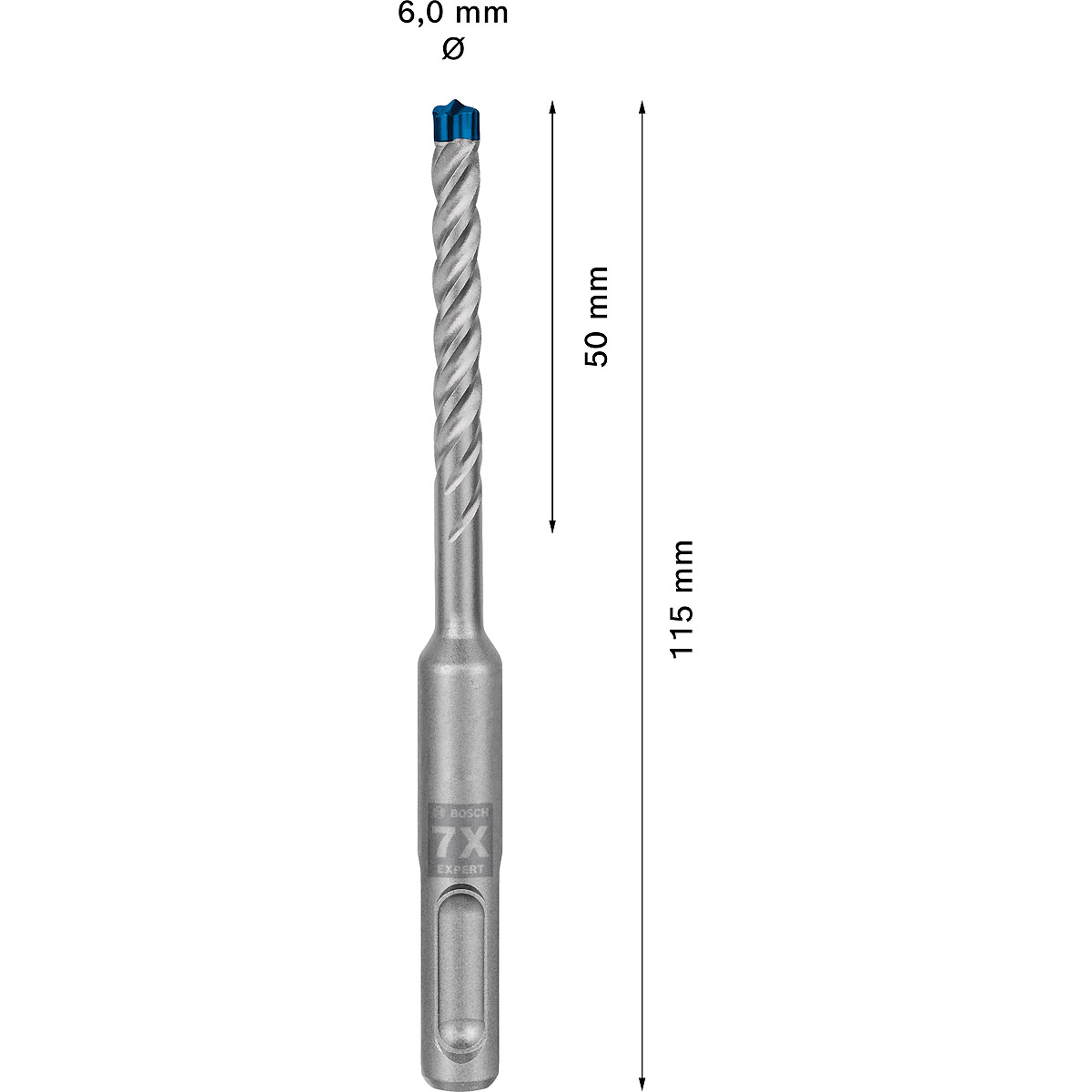 Bosch EXPERT SDS plus-7X Hammerbohrer, für Bohrhämmer ø 6 mm
