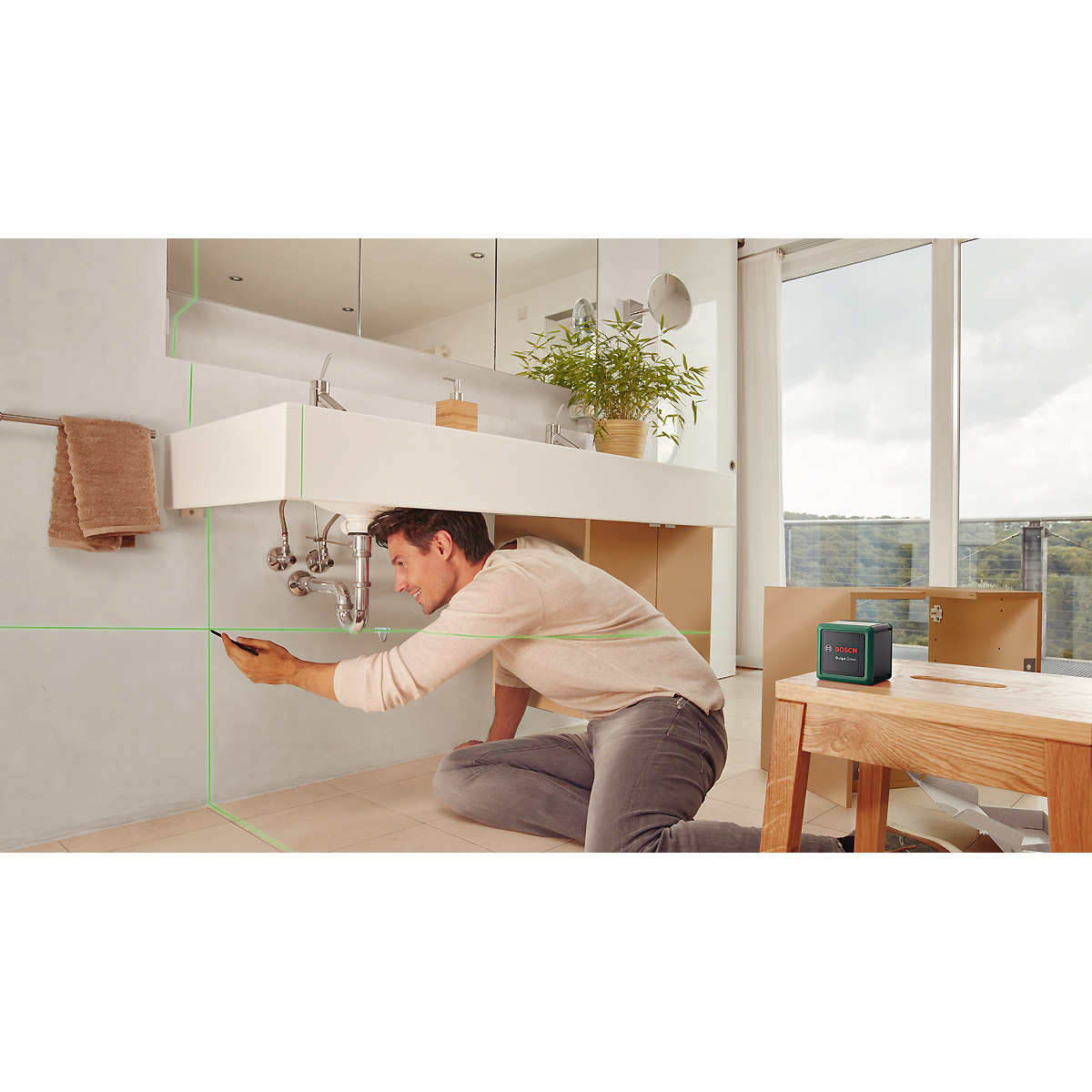 Bosch Kreuzlinien-Laser Quigo Green ECO- Lieferkarton