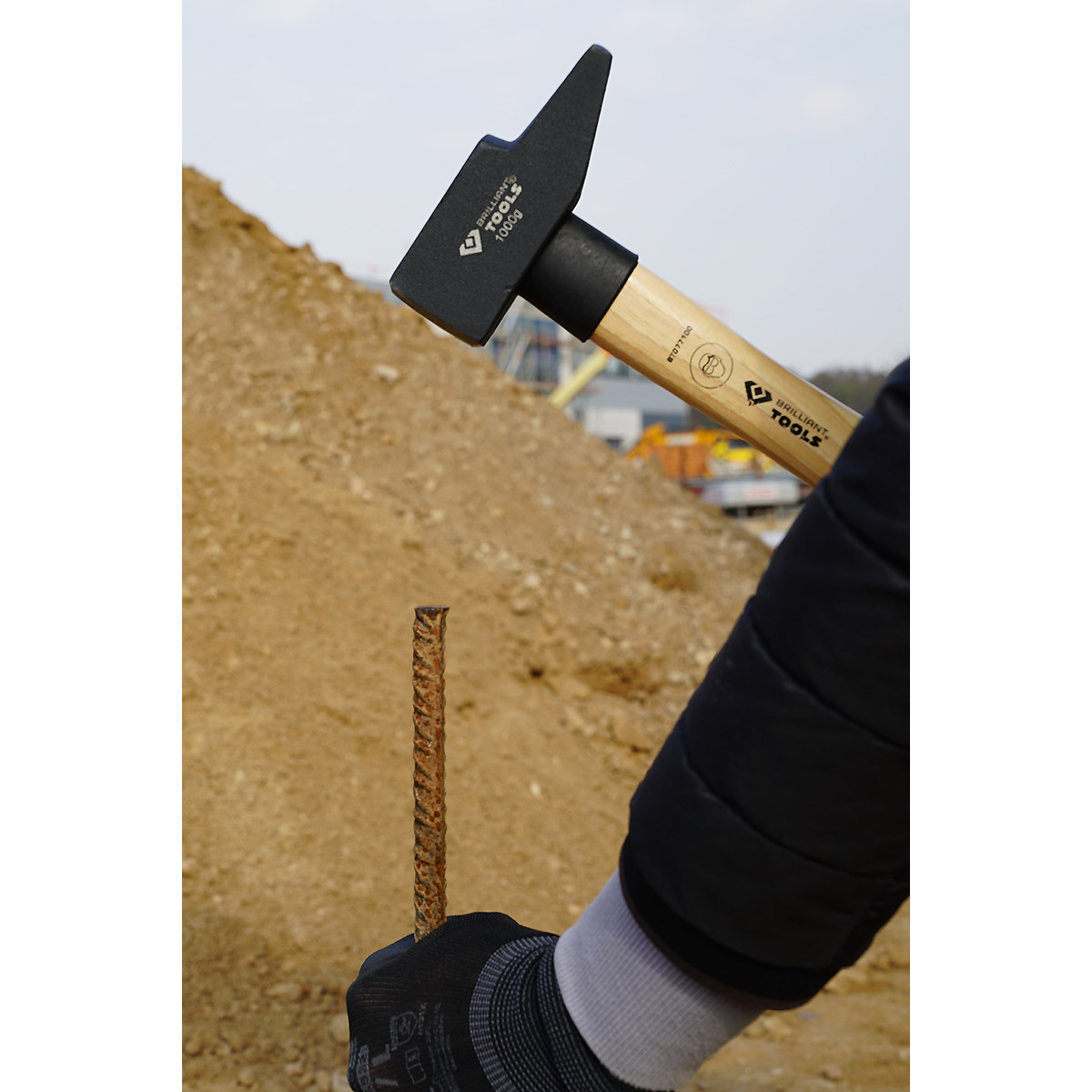 Brilliant Tools Schlosserhammer mit Hickory-Stiel, französische Form