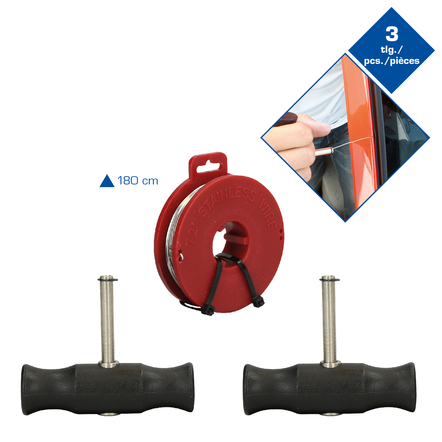Brilliant Tools Griffe mit Ziehdraht, 3-tlg - BT681150