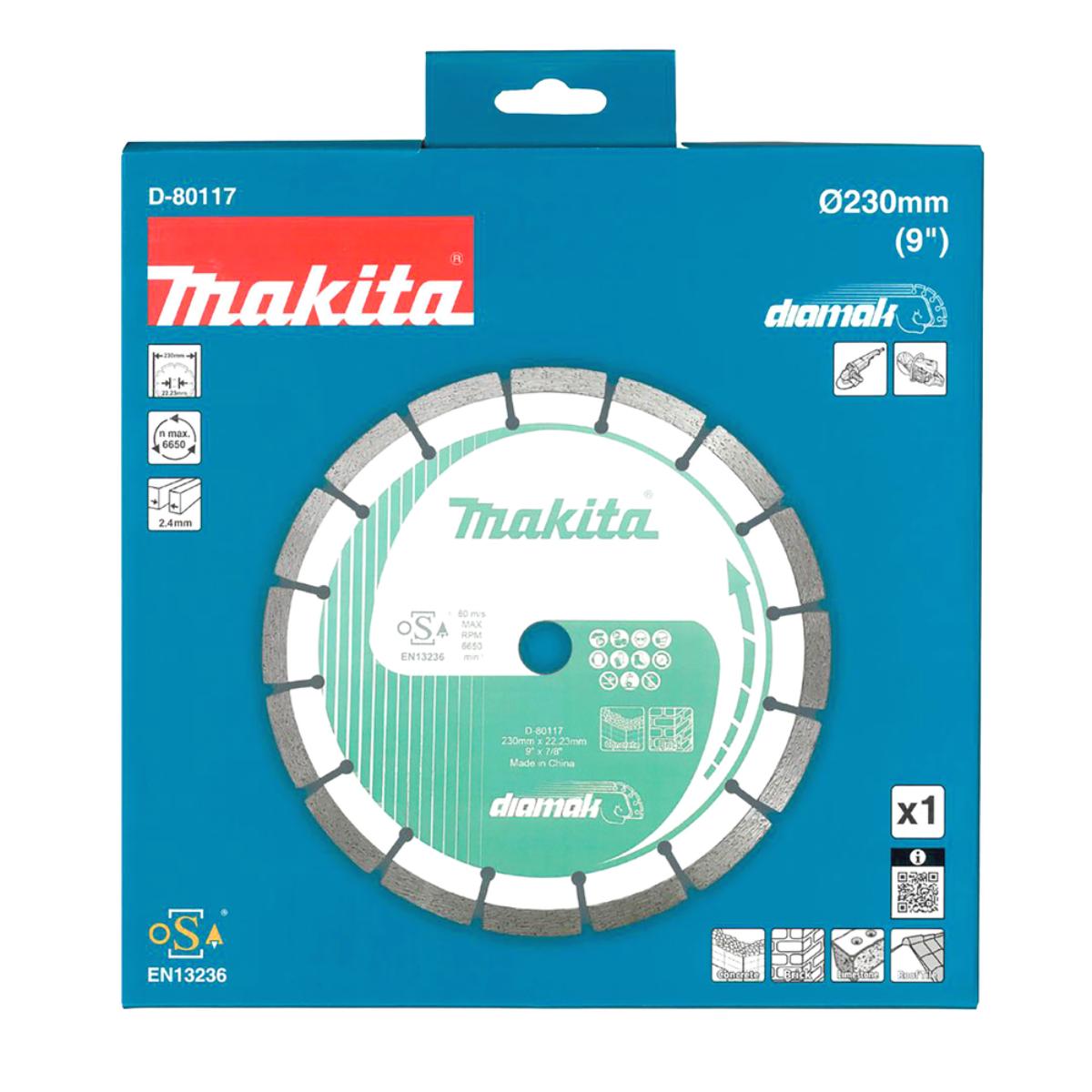 Makita Diamak Diamanttrennscheibe Ø 230 mm, 2,3 mm Schnittstärke, Beton, Ziegel, Stein