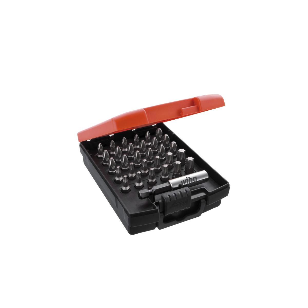 Wiha Bit Set Standard 25 mm Pozidriv, TORX 31-teilges Set 1/4 zoll C6,3 in Box