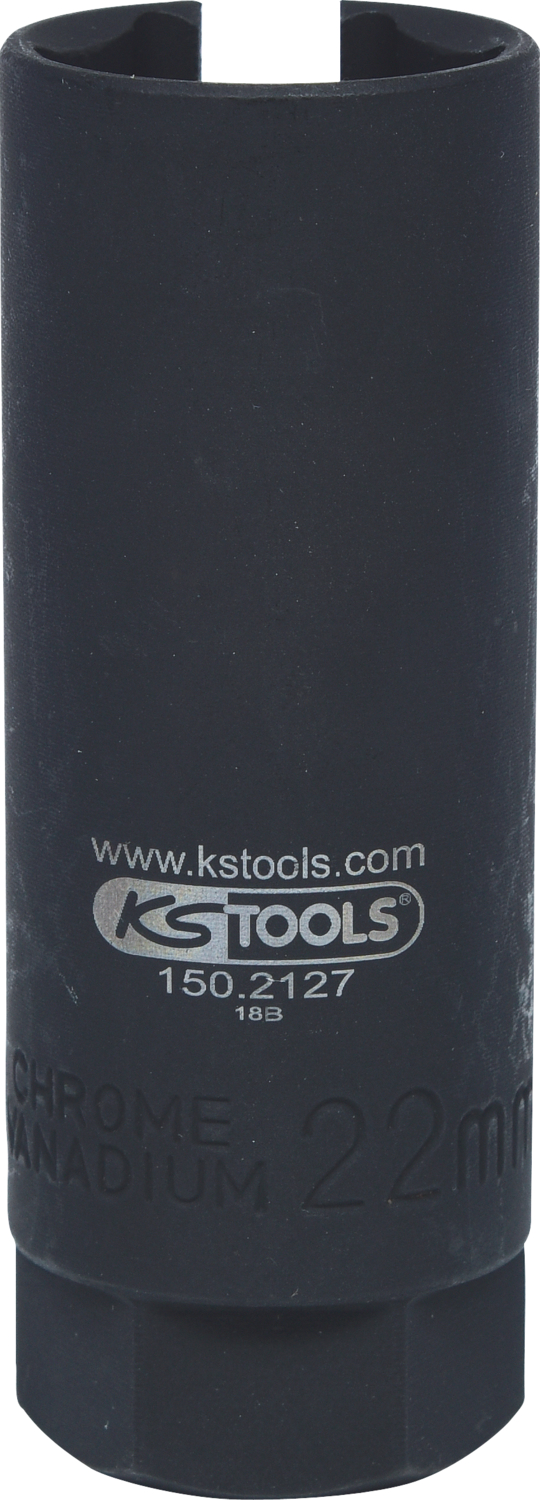 KS Tools 3-8'' Lambdasonden Stecknuss, tief, geschlitzt, 22mm
