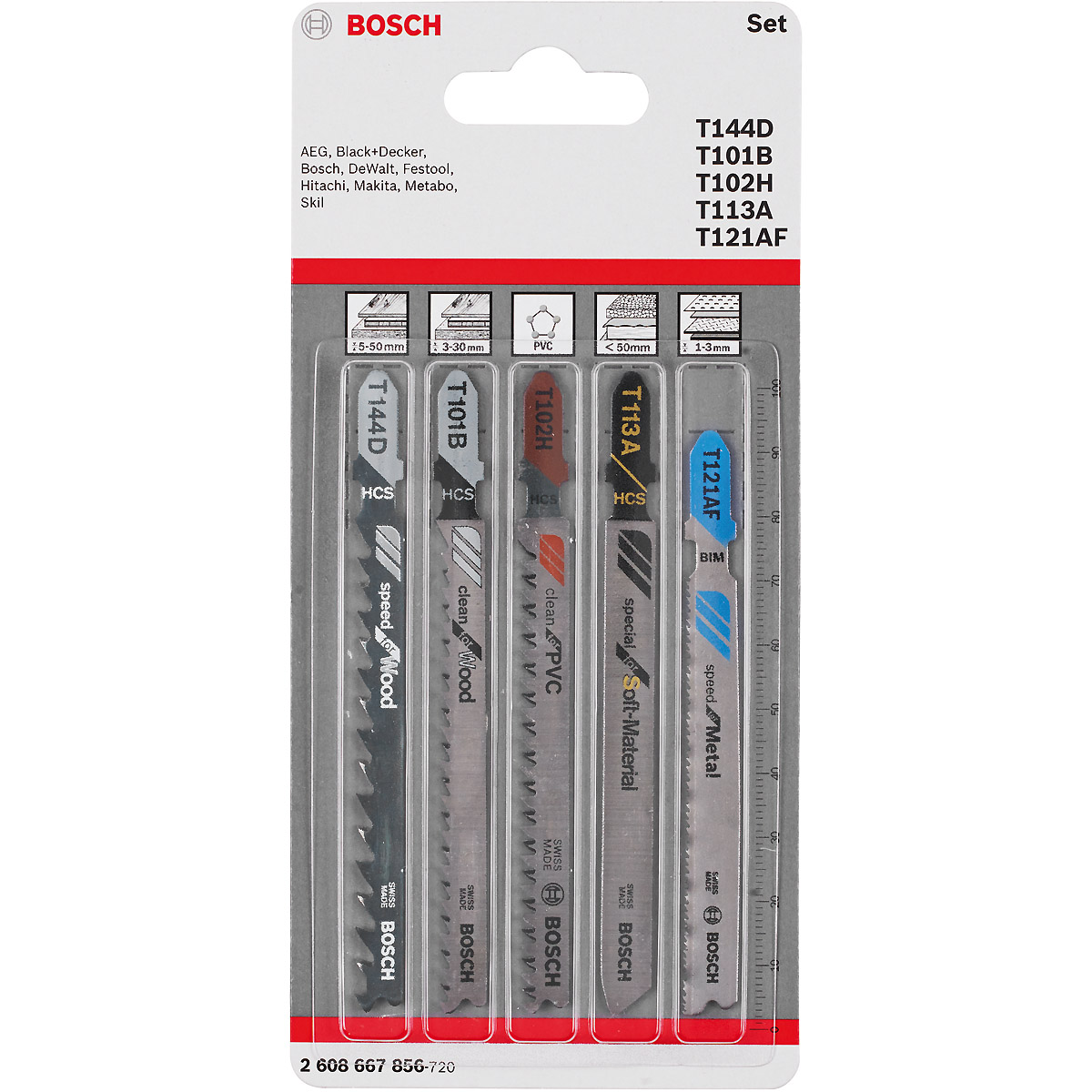 Bosch Stichsägeblatt-Set Allrounder, 5-teilig