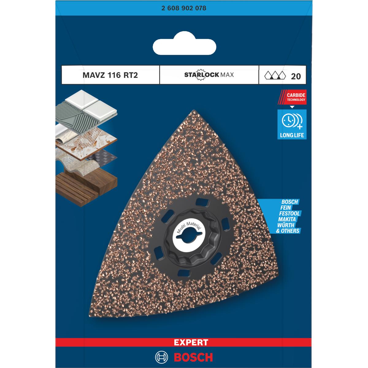 Bosch EXPERT MAVZ 116 RT2 Schleifplatte, 116 mm