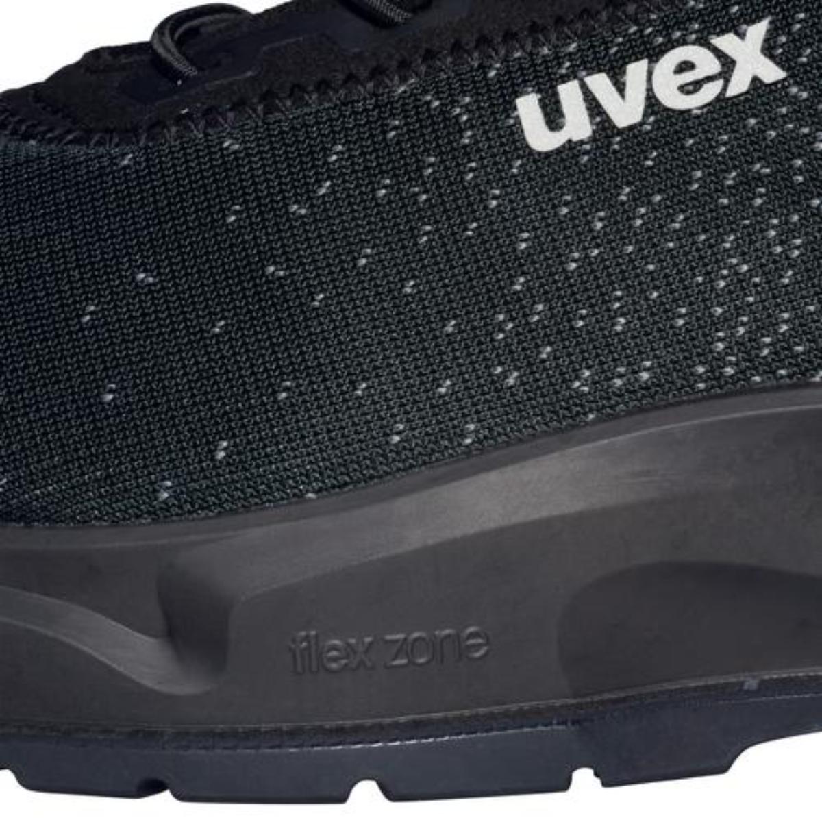 uvex 1 x-craft Sicherheitsschuh Halbschuhe S1 PL, schwarz/grün