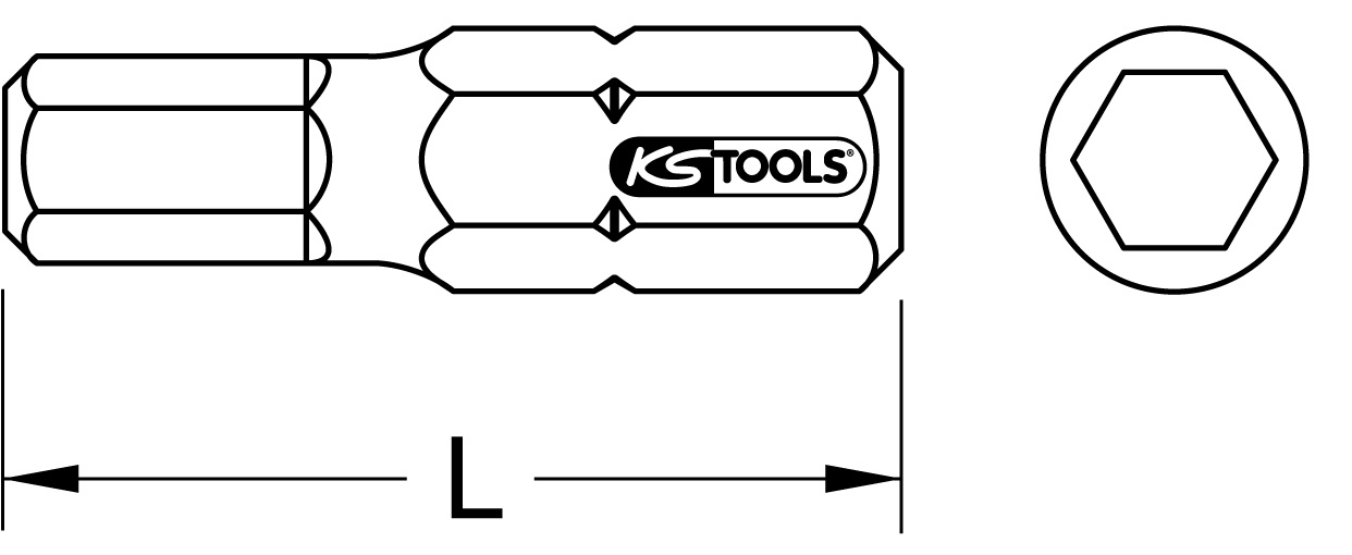 KS Tools 1/4" TORSIONpower Bit 