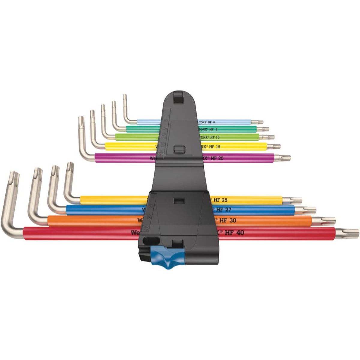 Wera 3967/9 TX SXL Multicolour HF Stainless 1 Winkelschlüsselsatz + Haltefunktion, Edelstahl, 9-tlg