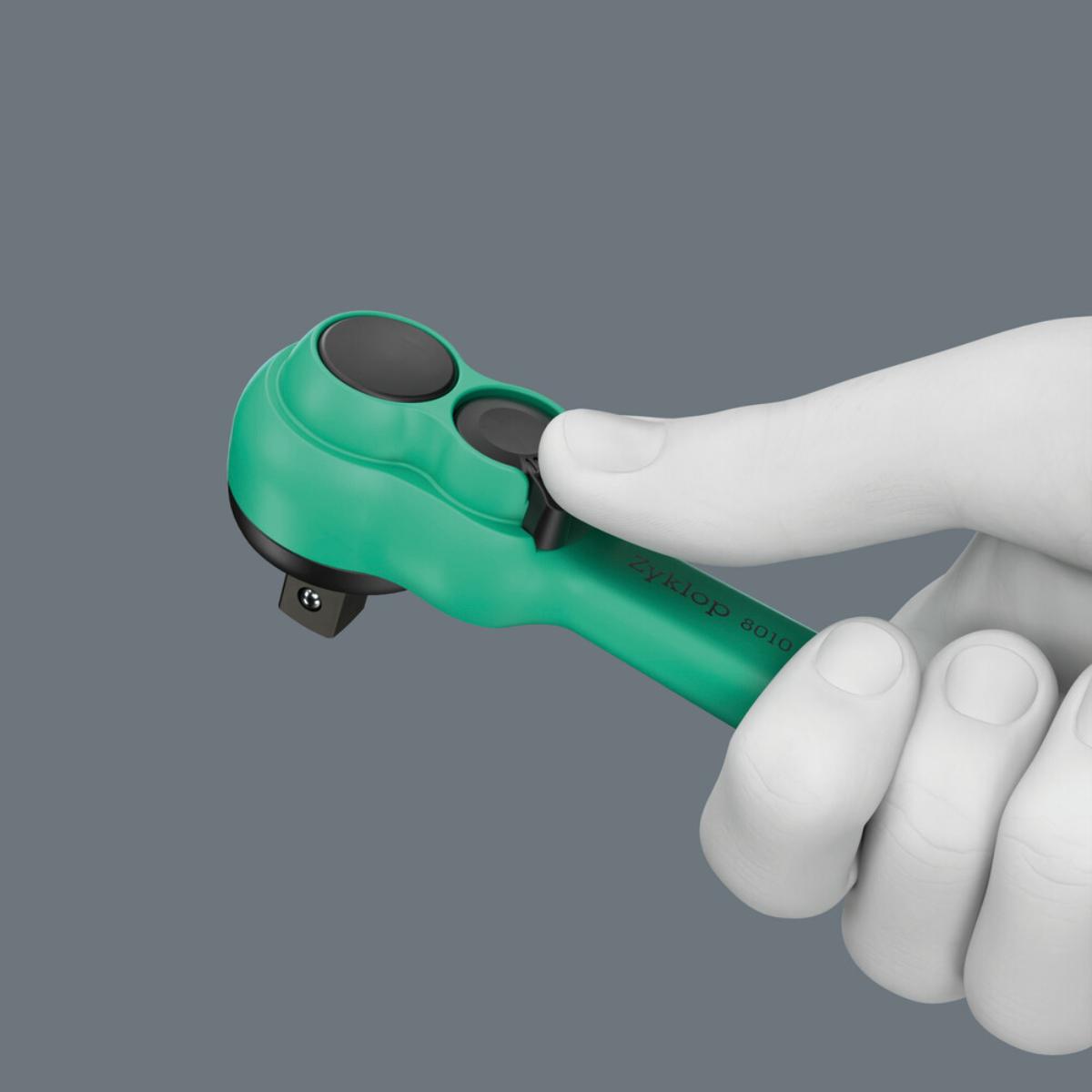Wera 8100 SA 15 Zyklop Comfort Knarrensatz, Umschalthebel, 1/4"-Antrieb, zöllig , 28-teiliges Set