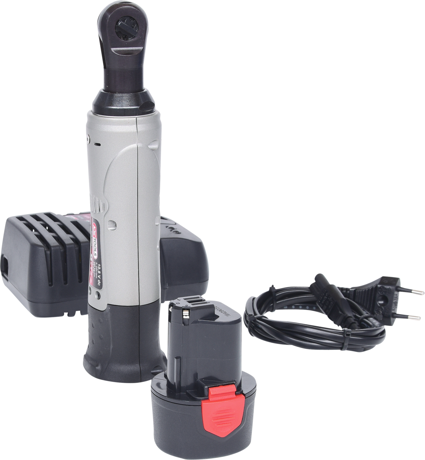 KS Tools 3-8'' Akku-Umschaltknarre, 49Nm, 220 U-min 10,8V, mit 1 Akku und 1 Ladegerät