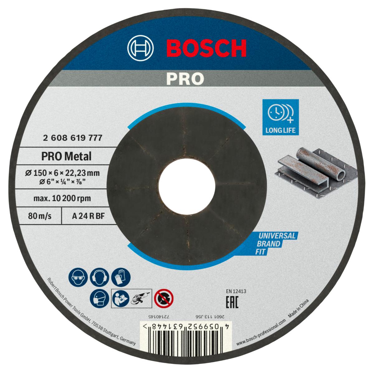 Bosch PRO Standard for Metal Schleifscheibe gekröpft, 150mm