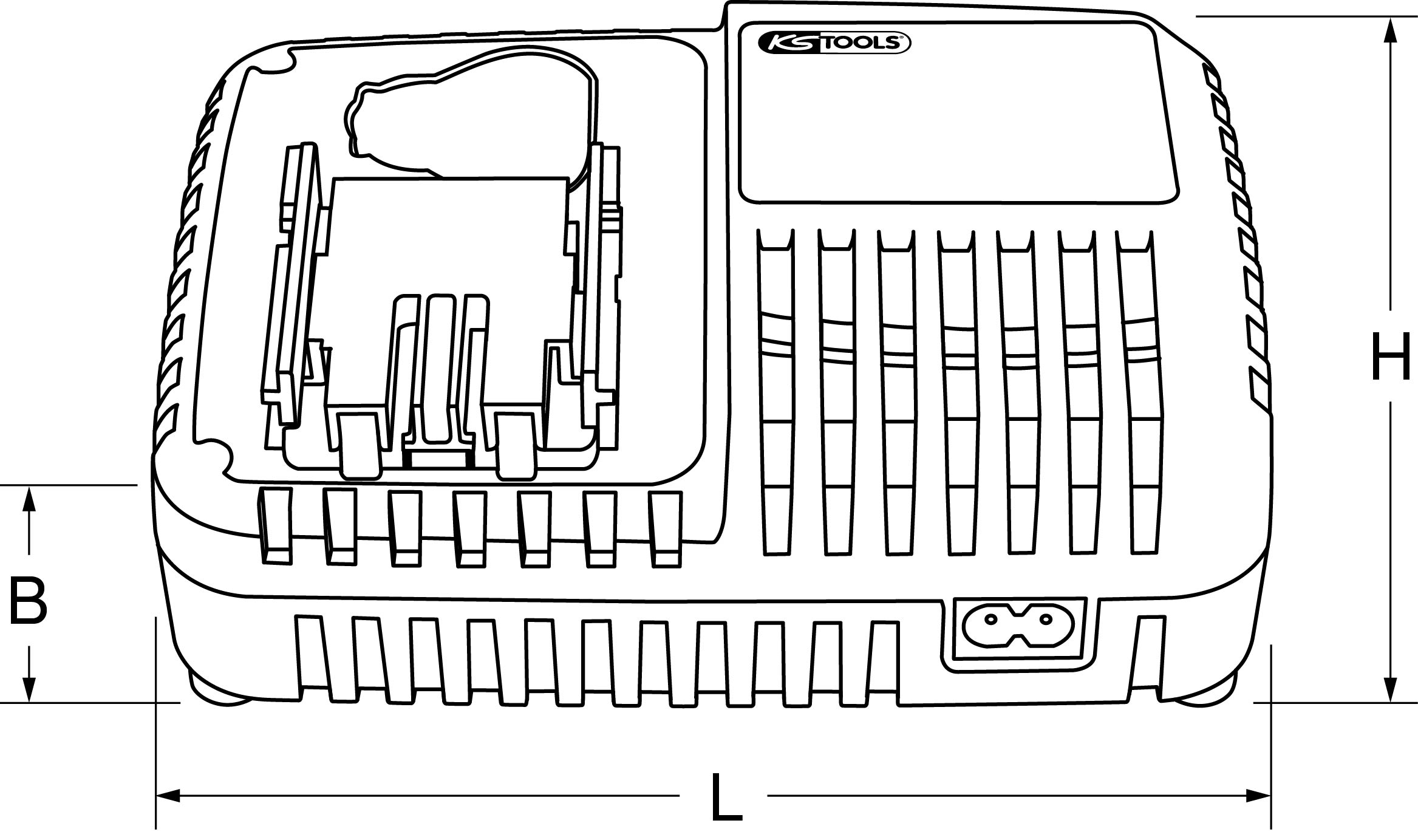 KS Tools Universal-Schnell-Ladegerät, für 18V