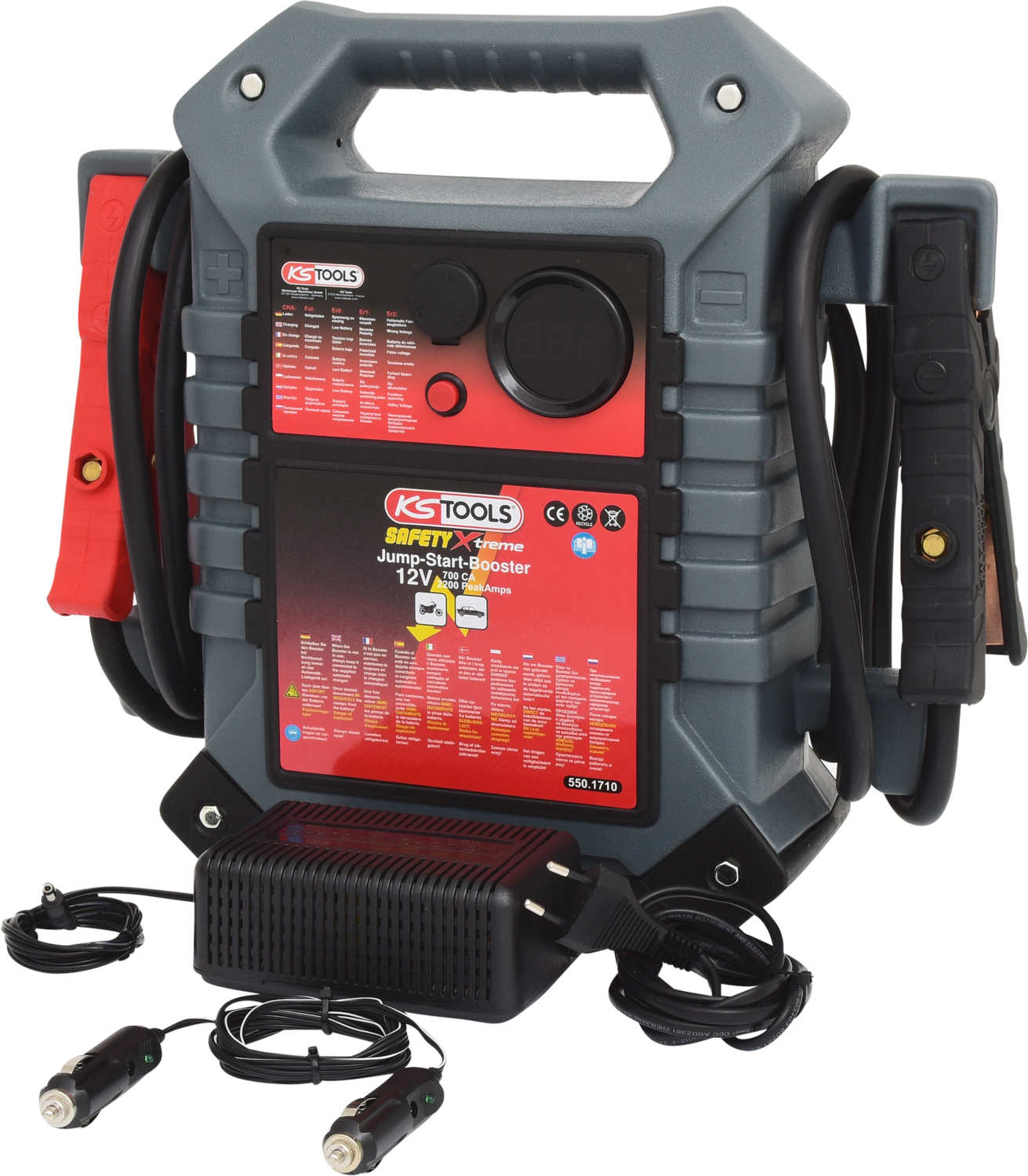 KS Tools 12 V Batterie-Booster, mobiles Starthilfegerät 700 A