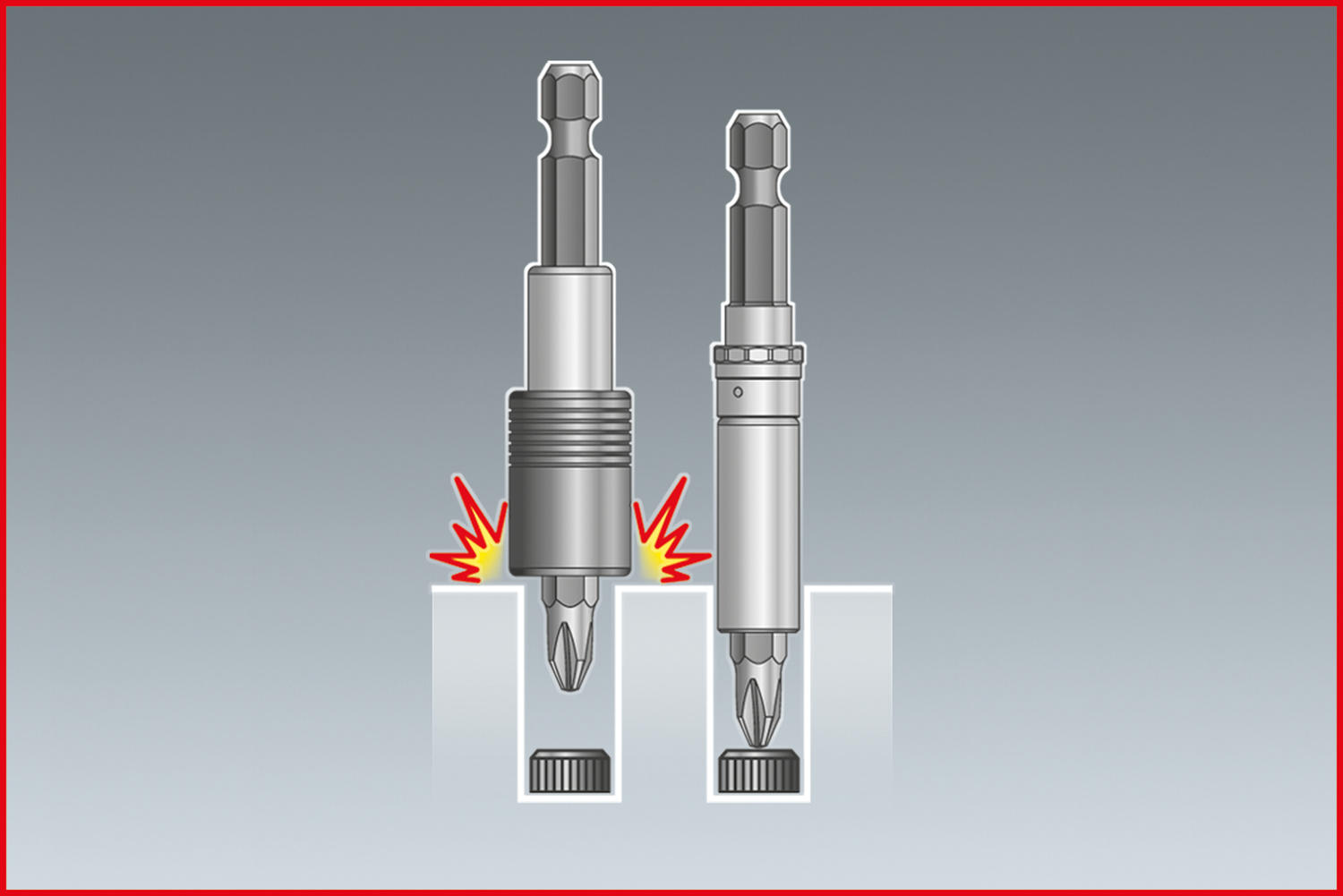 KS Tools 1/4"+3/8"+1/2"+3/4" CHROMEplus Vergrößerungs- und Reduzieradapter-Satz, 7-tlg