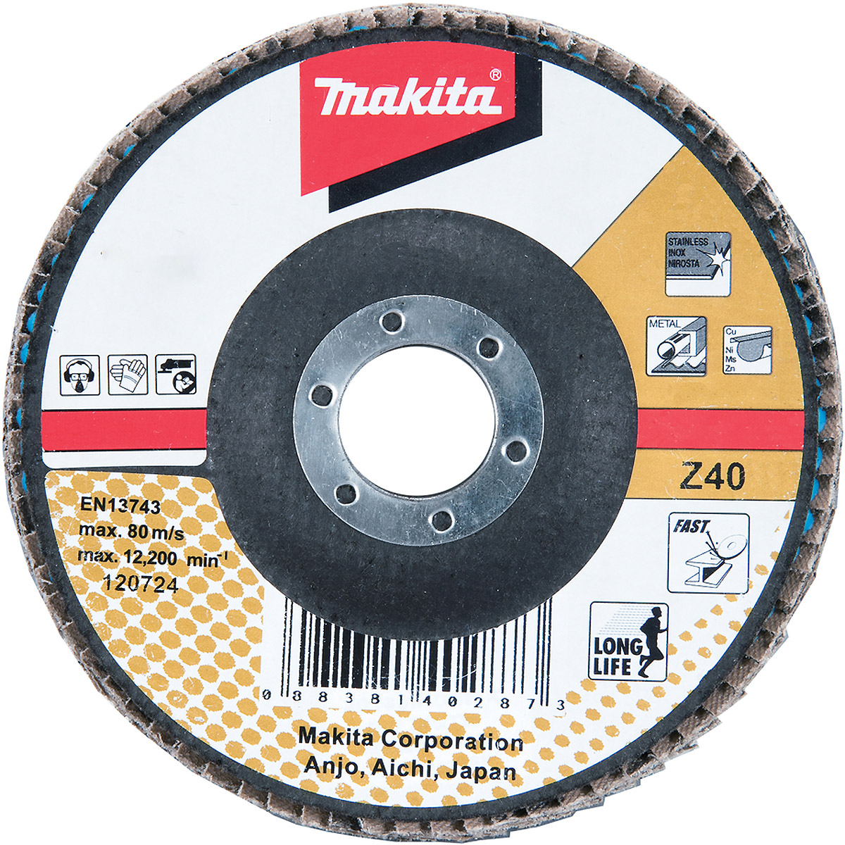 Makita Fächerschleifscheibe 180mm Z40 - D-27539