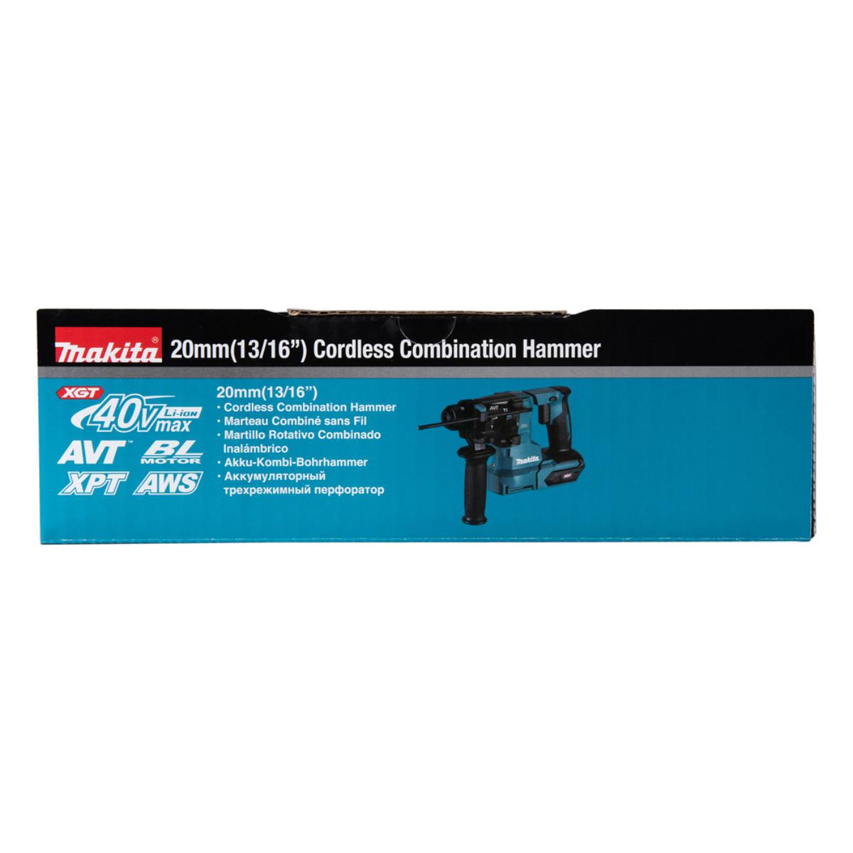 Makita Akku-Kombihammer 40V max. - SDS-PLUS - 2,1 J - 20 mm - HR010GZ