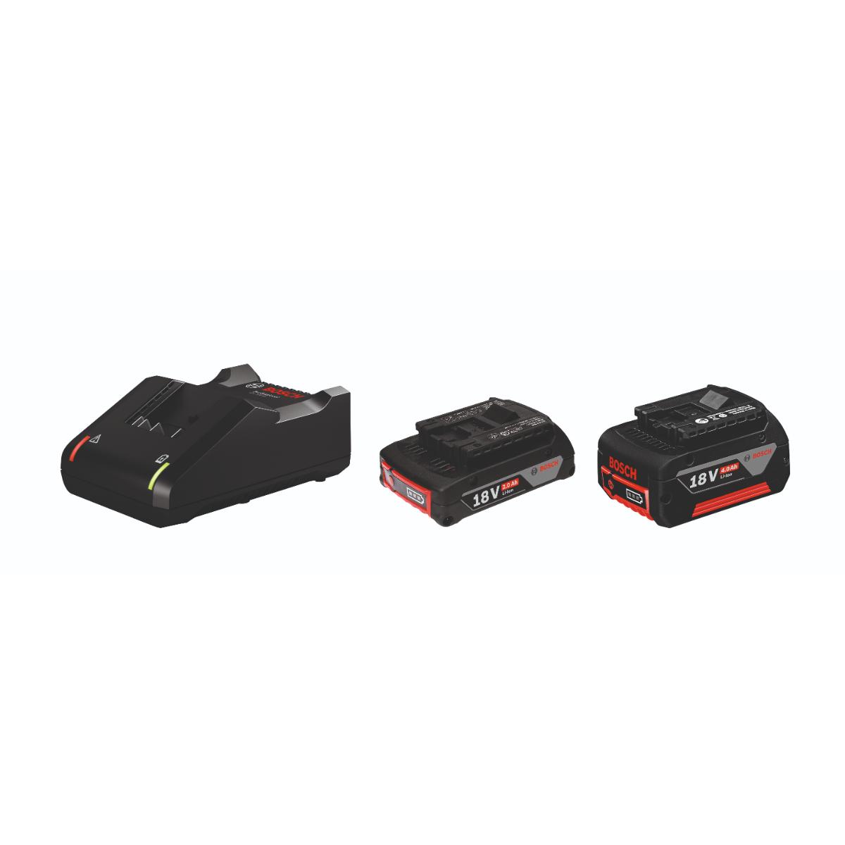 Bosch Starter-Set 1 x GBA 18V 2.0Ah + 1 x GBA 18V 4.0Ah + GAL 18V-40