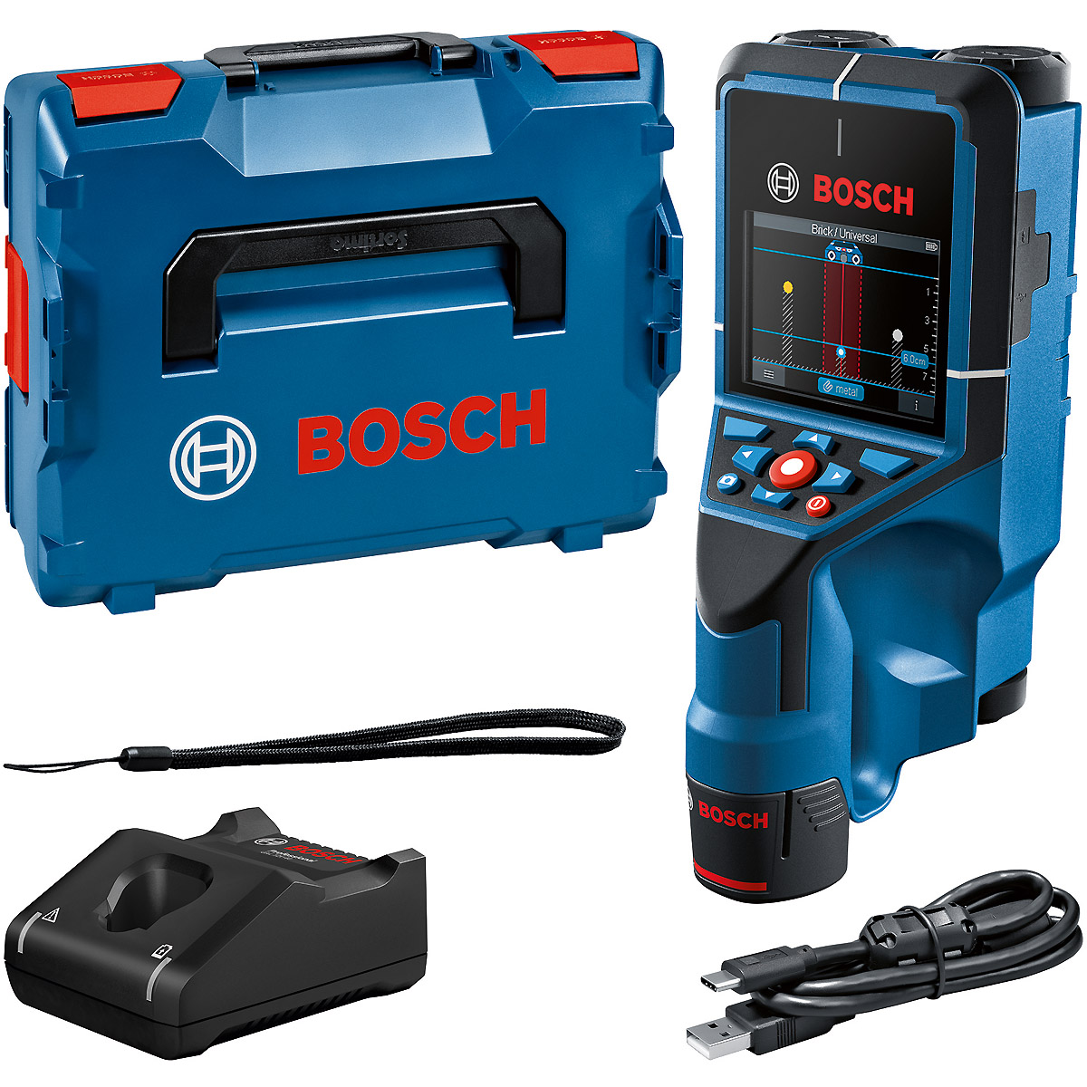 Bosch Ortungsgerät Wallscanner D-tect 200 C mit 1x Akku GBA 12V 2.0Ah