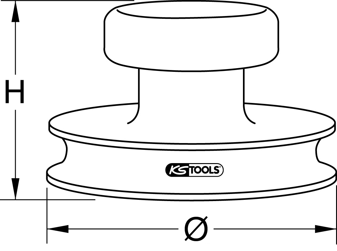 KS Tools Mini-Vakuum-Saugheber, max 15kg, Ø 80mm