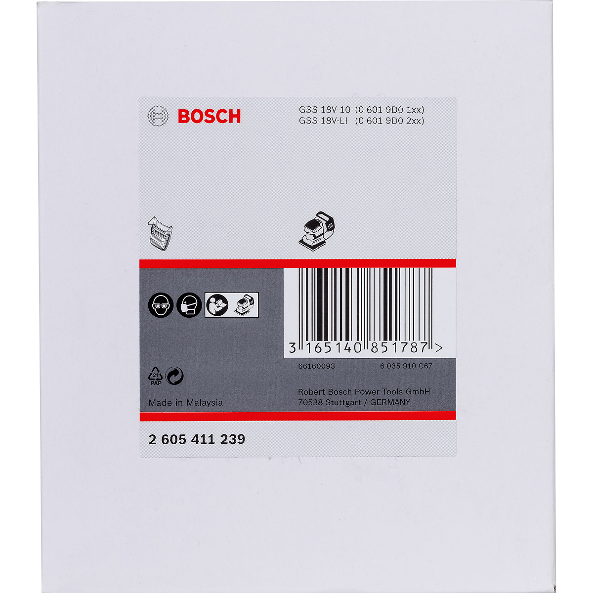 Bosch Staubbox-Filter, schwarze Ausführung