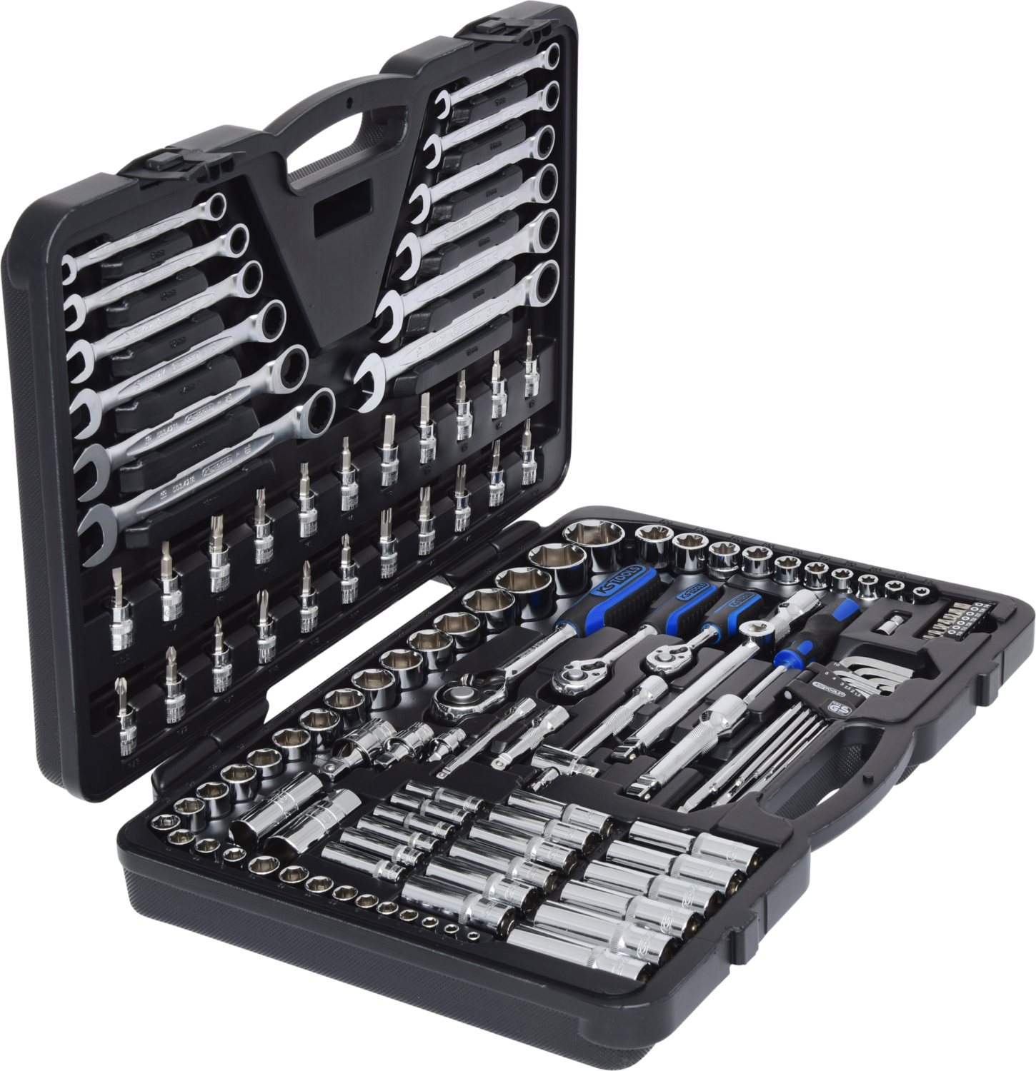 KS Tools 1/4"+3/8"+1/2" CHROMEplus Steckschlüssel-Satz, 124-tlg